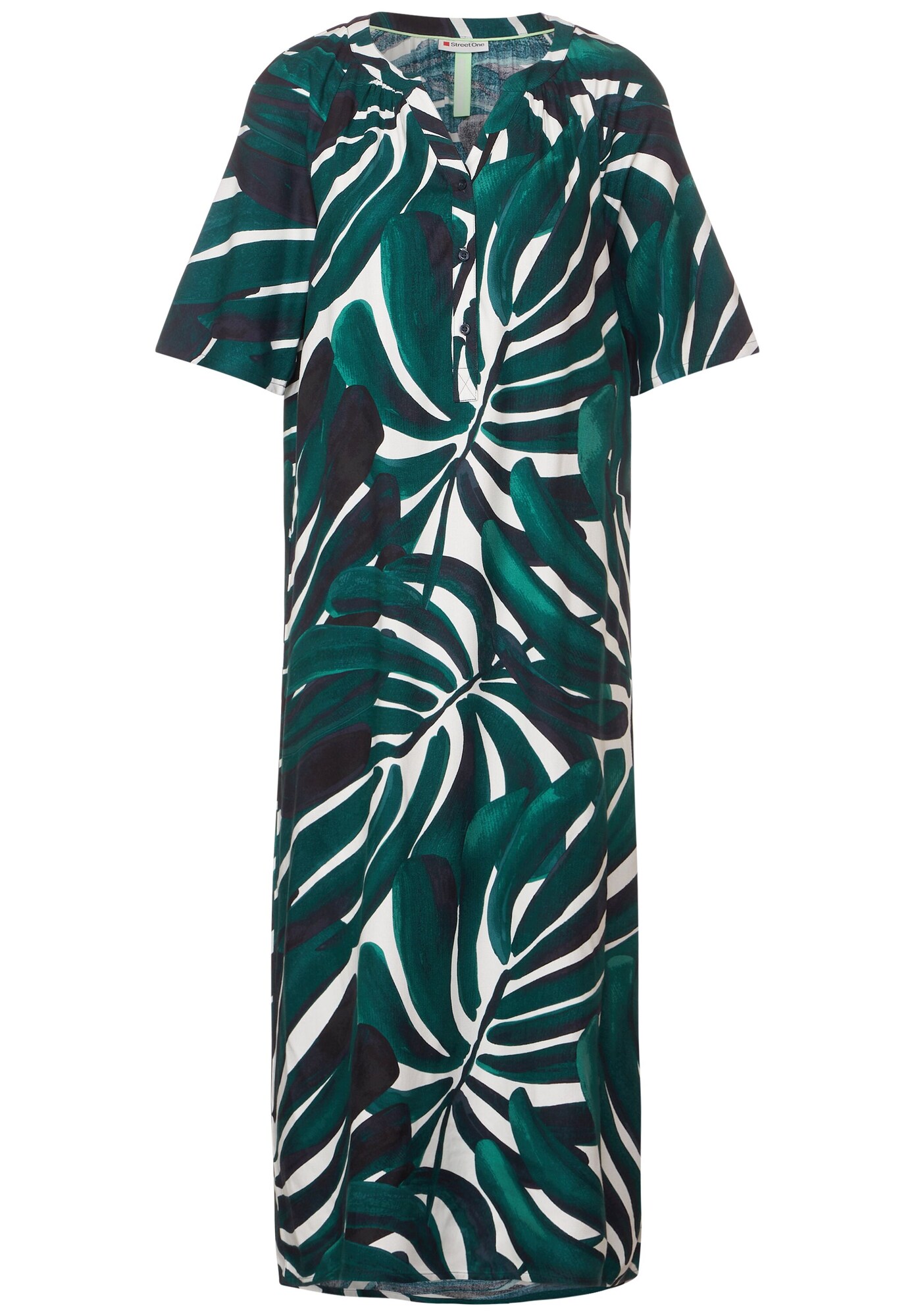 STREET ONE Rochie  verde / alb