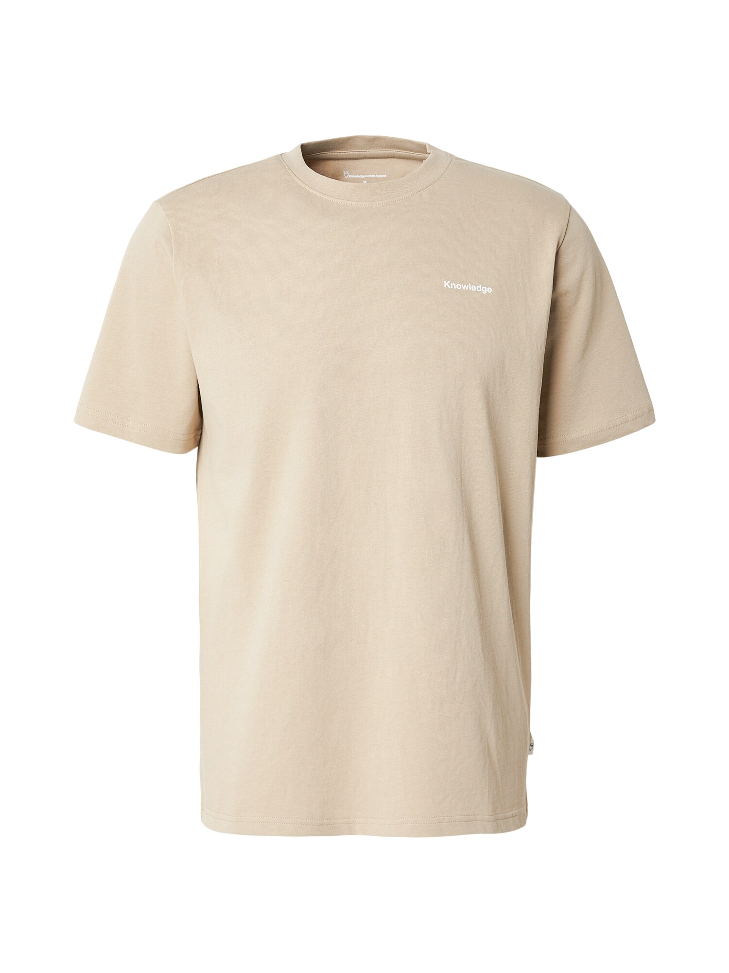 KnowledgeCotton Apparel Tricou  bej / alb murdar