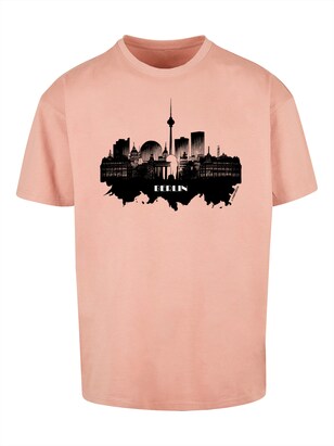 F4NT4STIC Shirt ‘Cities Collection – Berlin skyline’ Pink / Zwart / Wit