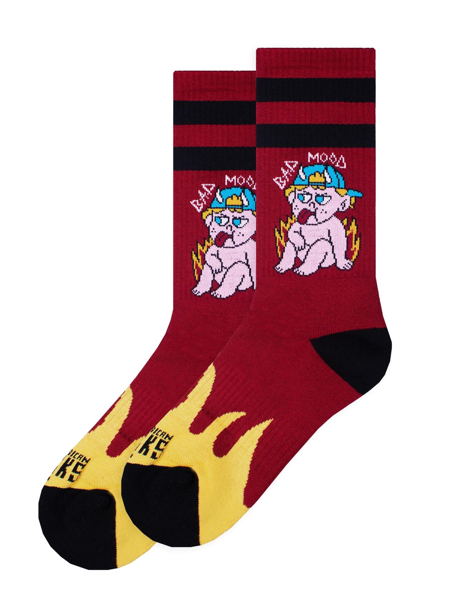 American Socks Calcetines 'Bad Mood'  rojo