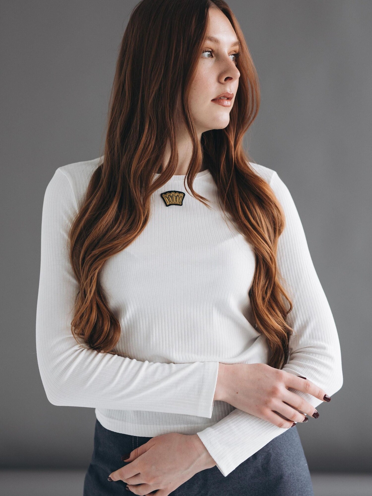 RADADA Top 'Royal Touch'  blanco