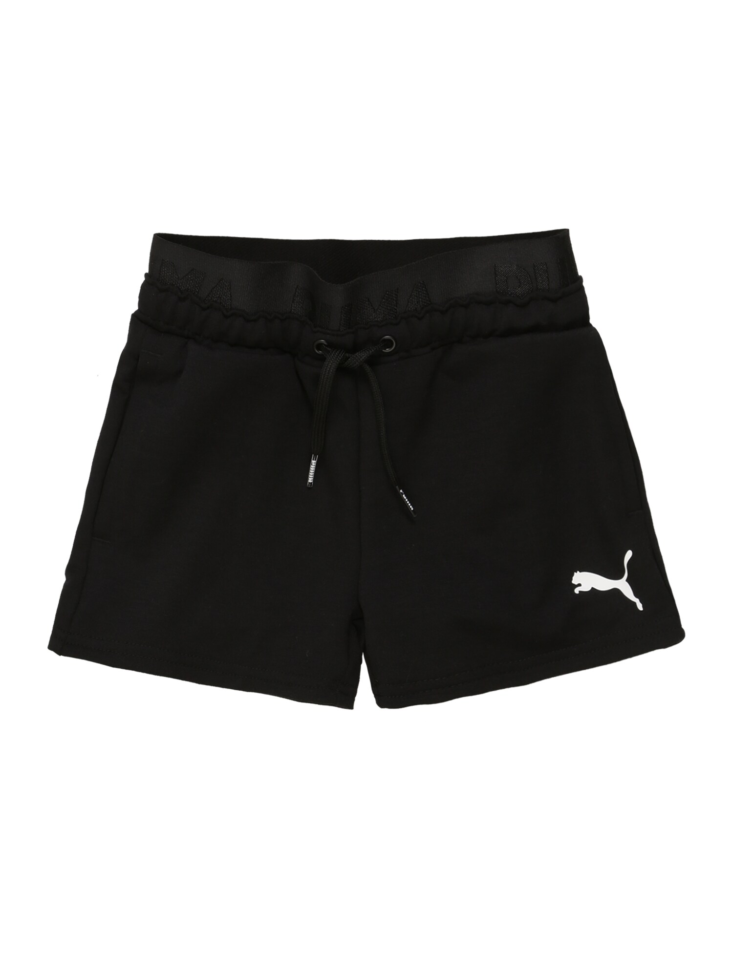 PUMA Sportinės kelnės  juoda / balta