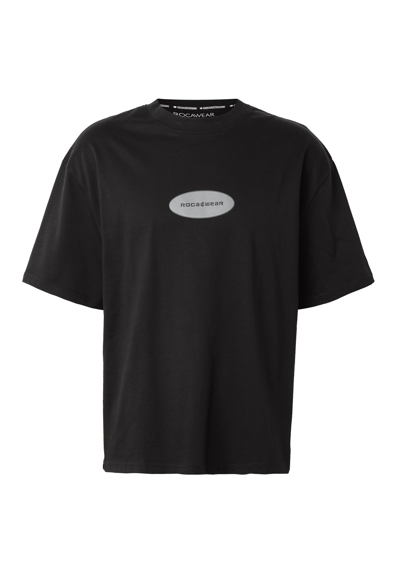ROCAWEAR Camiseta 'Simpleroc'  gris / negro