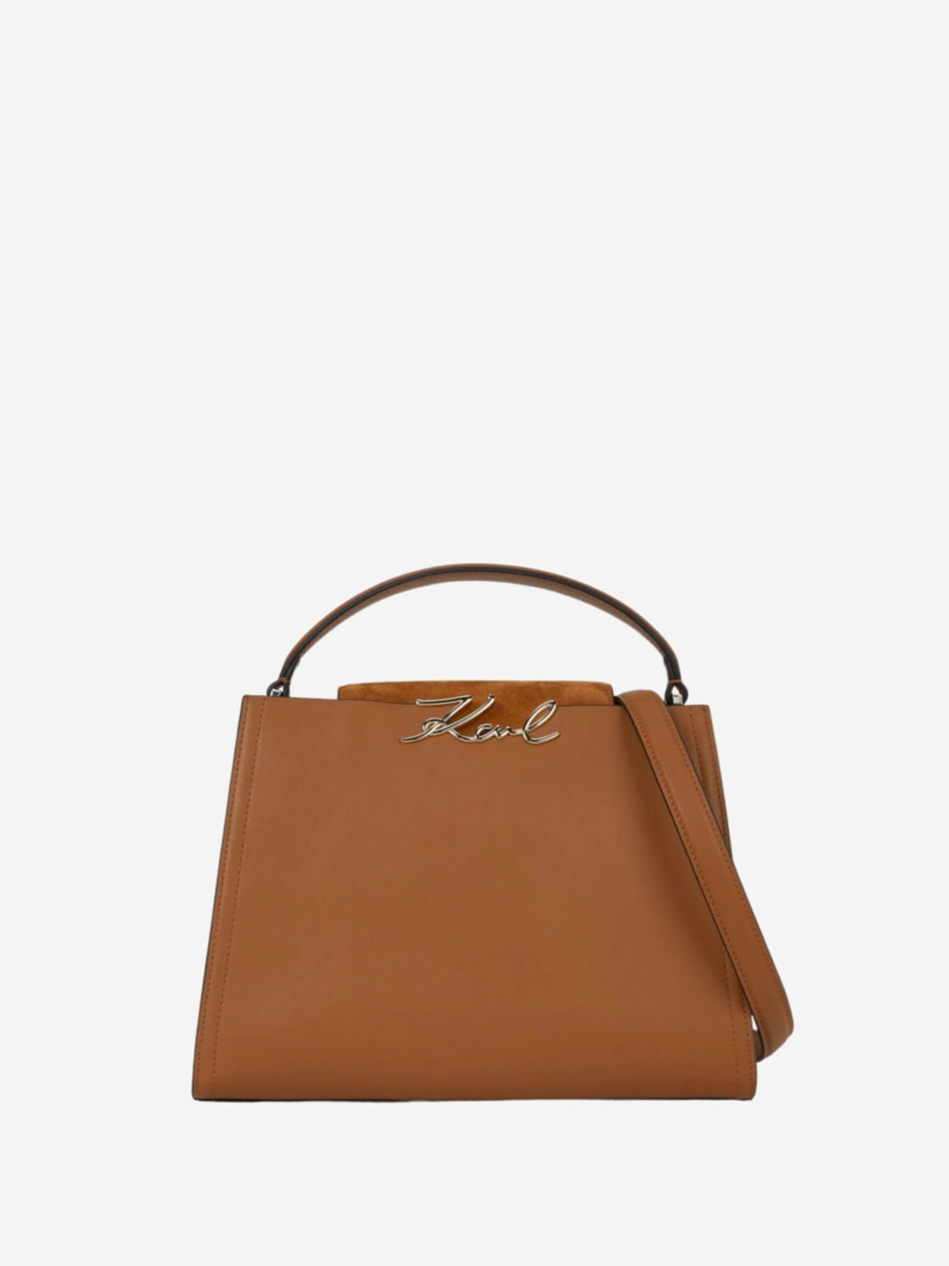 Karl Lagerfeld Handväska 'Karl Lagerfeld Sac à poignée supérieure K/Signature Tan Foncé' dam