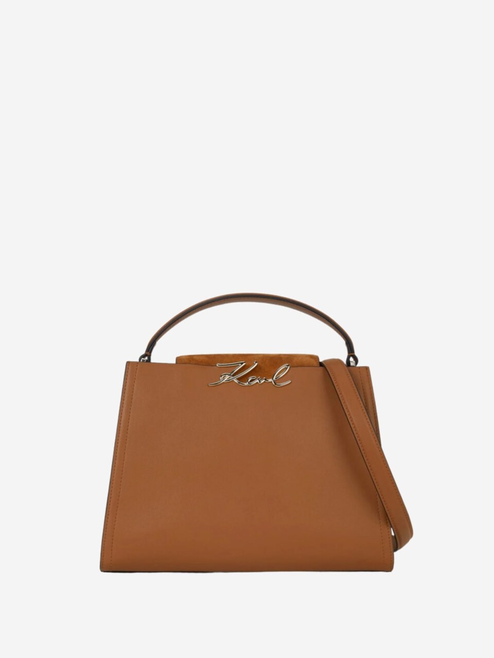Handväska 'Karl Lagerfeld Sac à poignée supérieure K/Signature Tan Foncé'