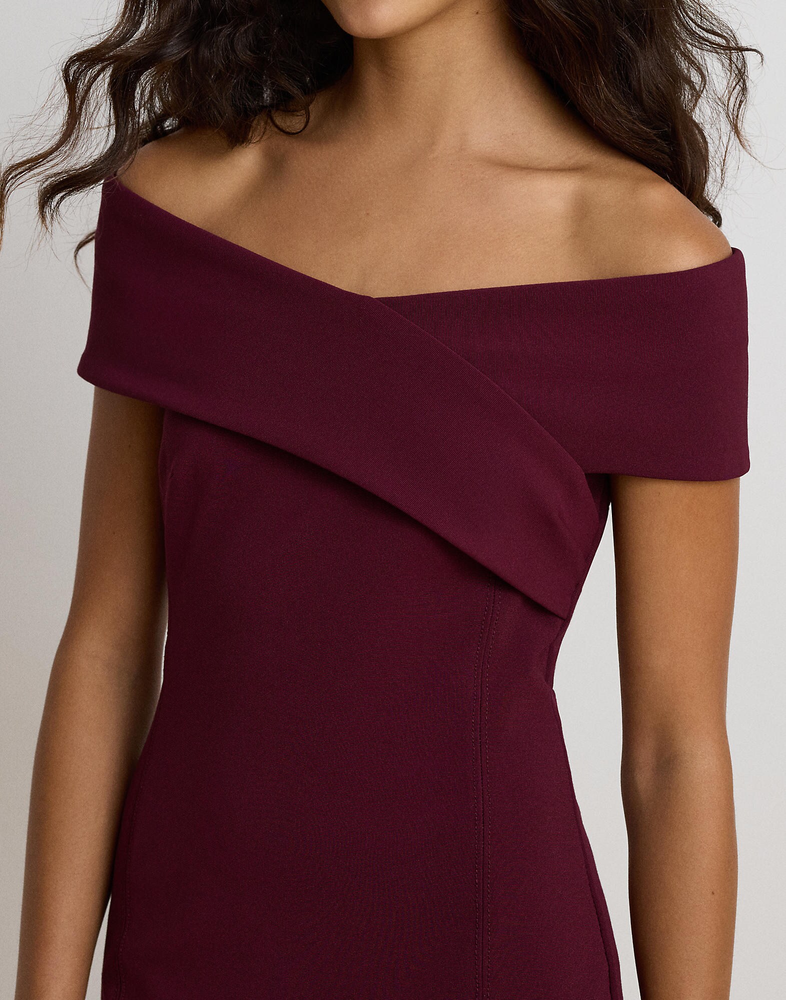 Lauren Ralph Lauren Vestido de gala  rojo oscuro – imagen 4