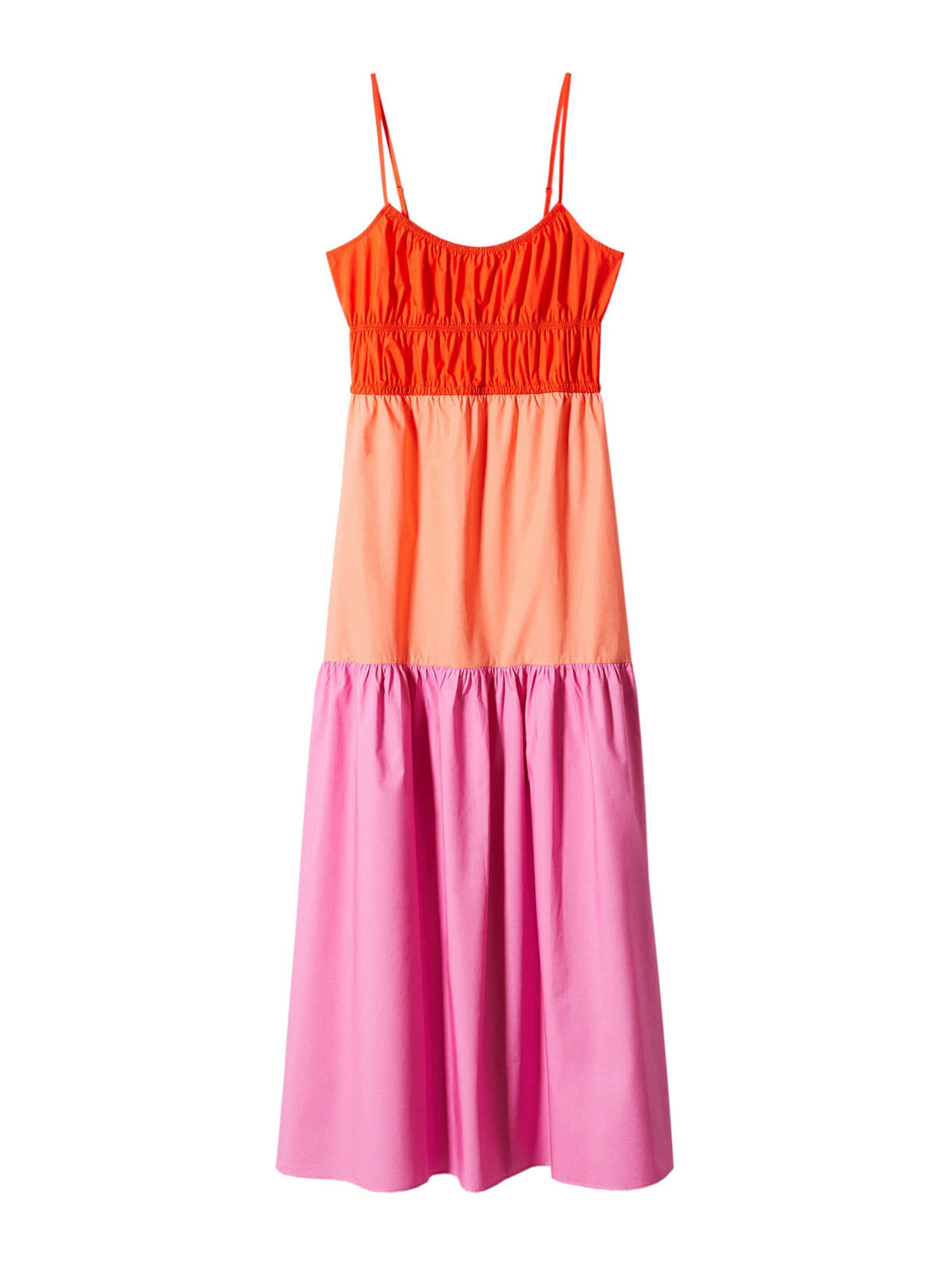 MANGO Poletna obleka 'TAURO'  breskev / temno oranžna / roza