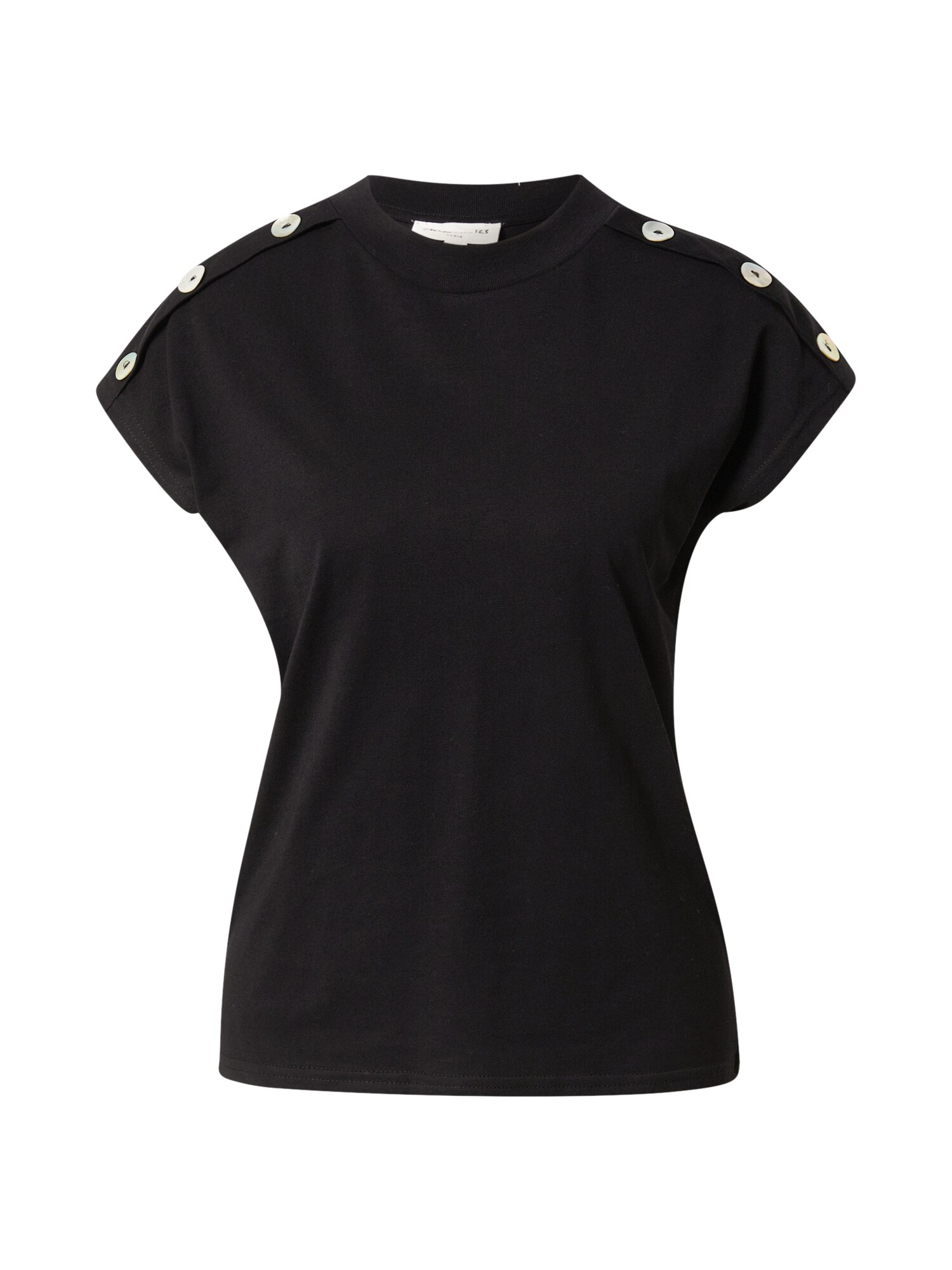 Maison 123 Marškinėliai 'FELIX' smėlio spalva / juoda