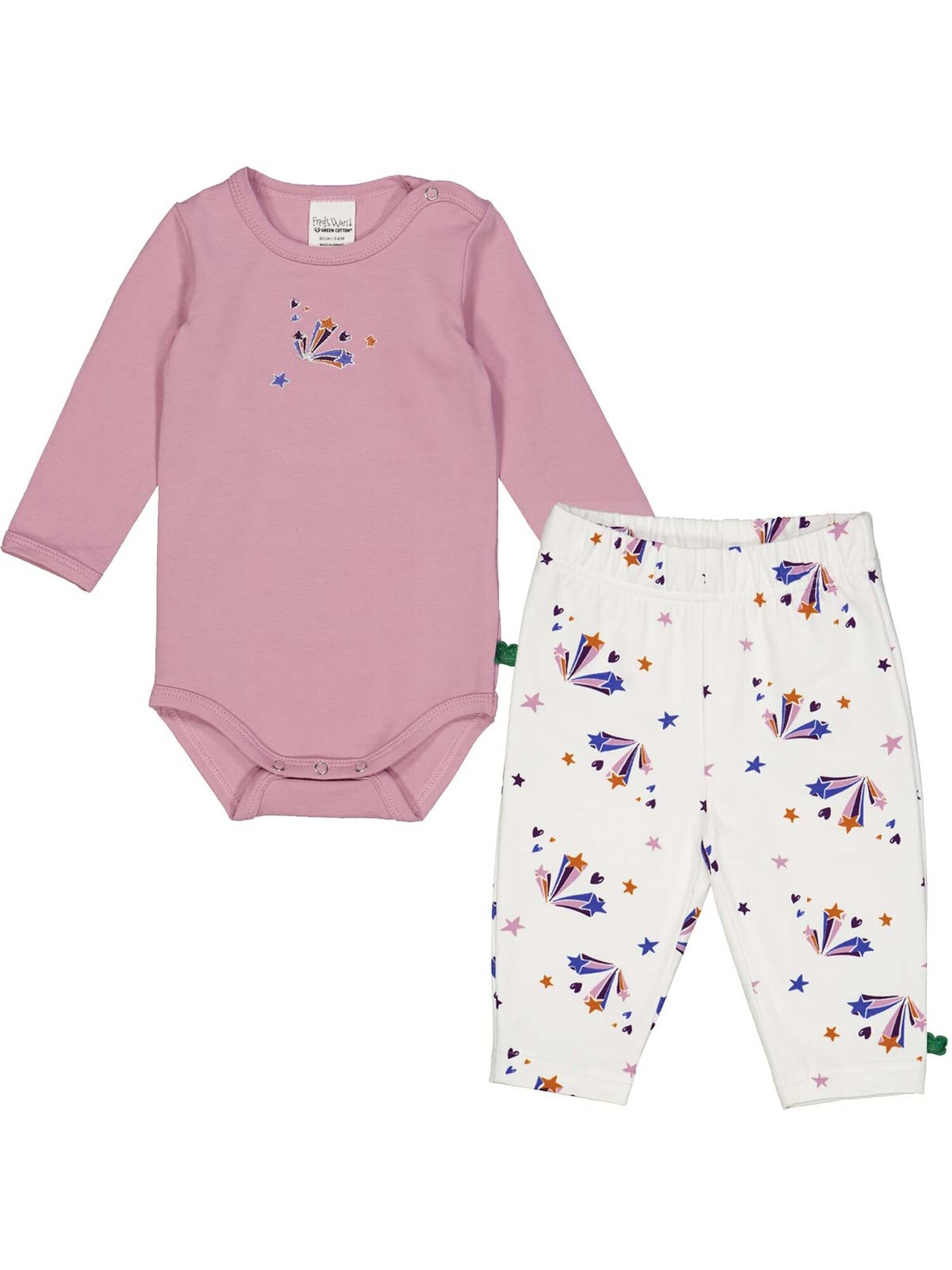 Fred's World by GREEN COTTON Conjunto  azul / caramelo / altrosa / blanco