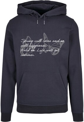 Merchcode Sweatshirt ‘Spring Saying’ Navy / Grijs / Wit