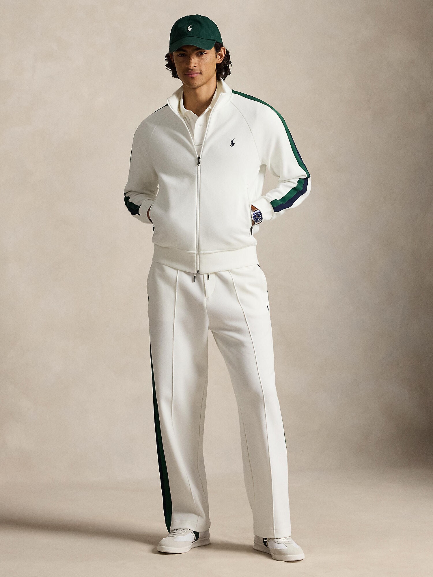 Polo Ralph Lauren Sudadera con cremallera  marino / verde oscuro / blanco – imagen 4