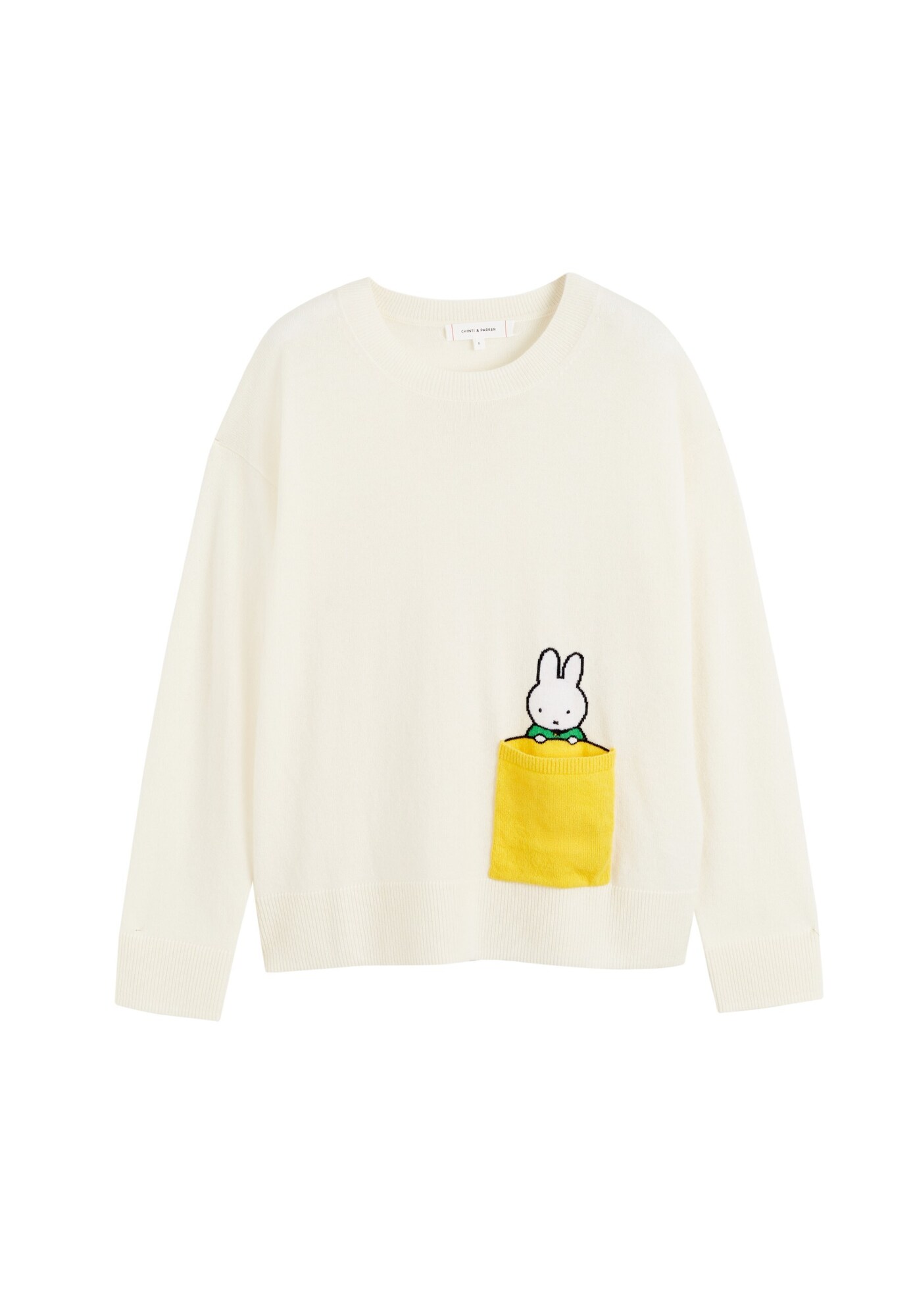 Chinti &amp; Parker Jersey 'Miffy'  crema / amarillo oscuro / negro / blanco