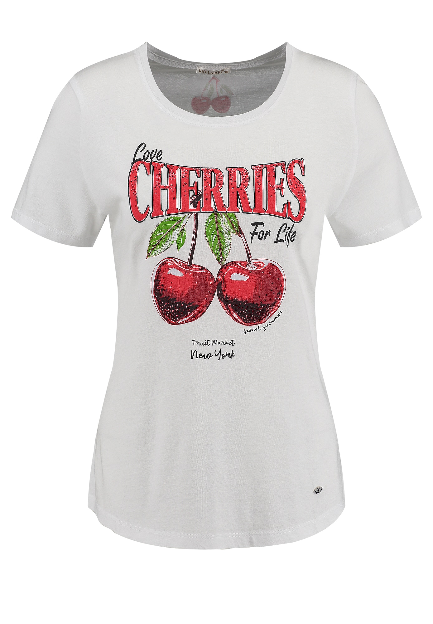 Key Largo Tricou Fruit  verde deschis / roșu / negru / alb