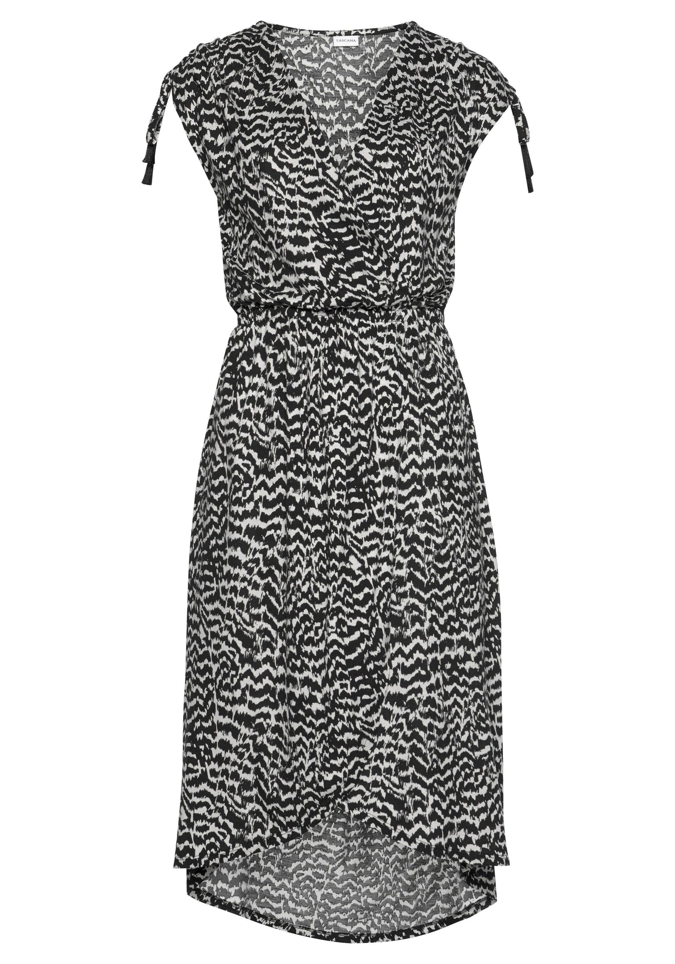 LASCANA Haljina za plažu  crna / bijela