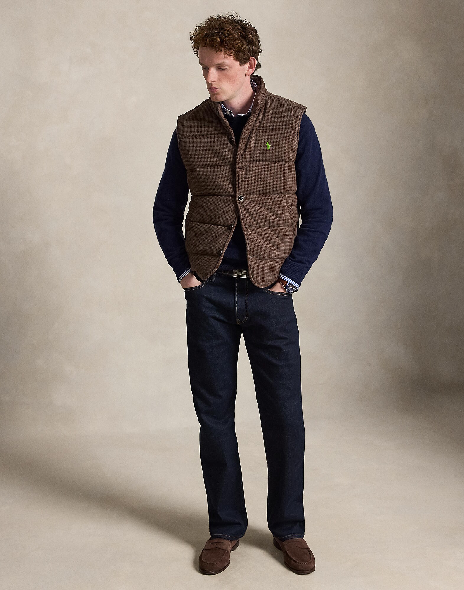 Polo Ralph Lauren Chaleco  marrón / marrón oscuro – imagen 4