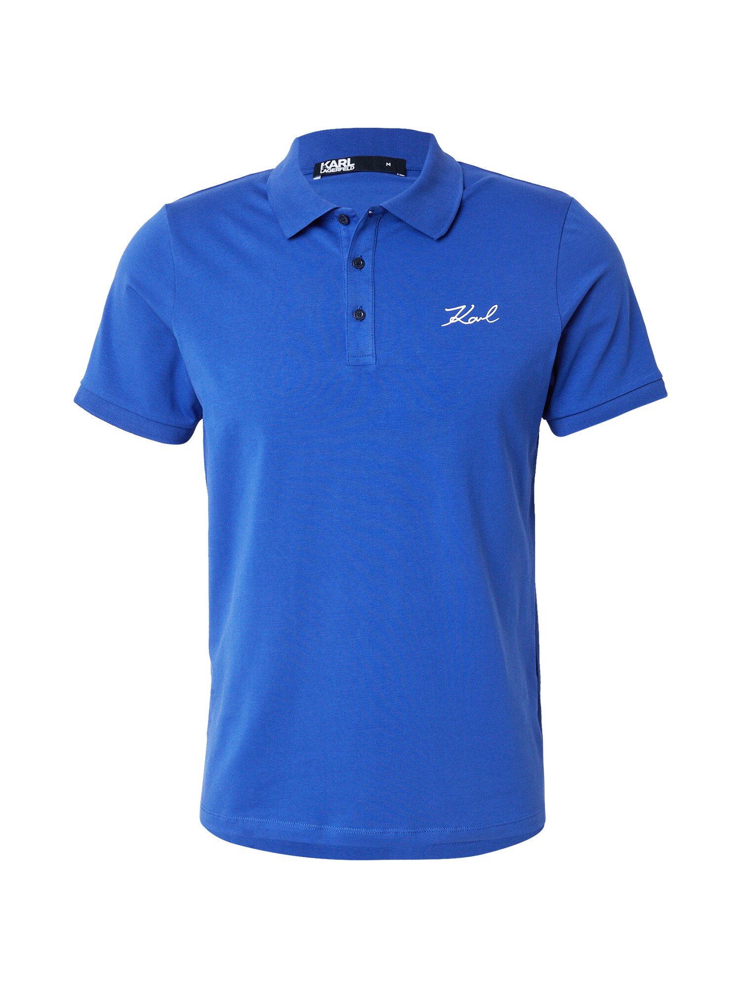Karl Lagerfeld Tricou  albastru regal / alb