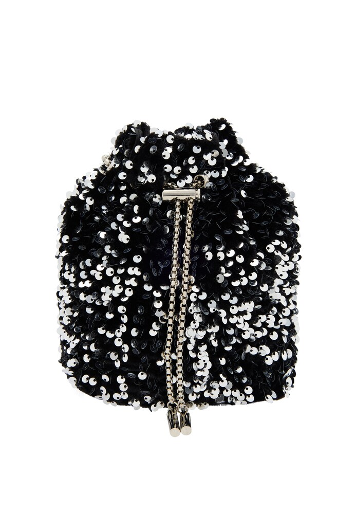 myMo at night Clutch Damen Größe One Size schwarz / silber