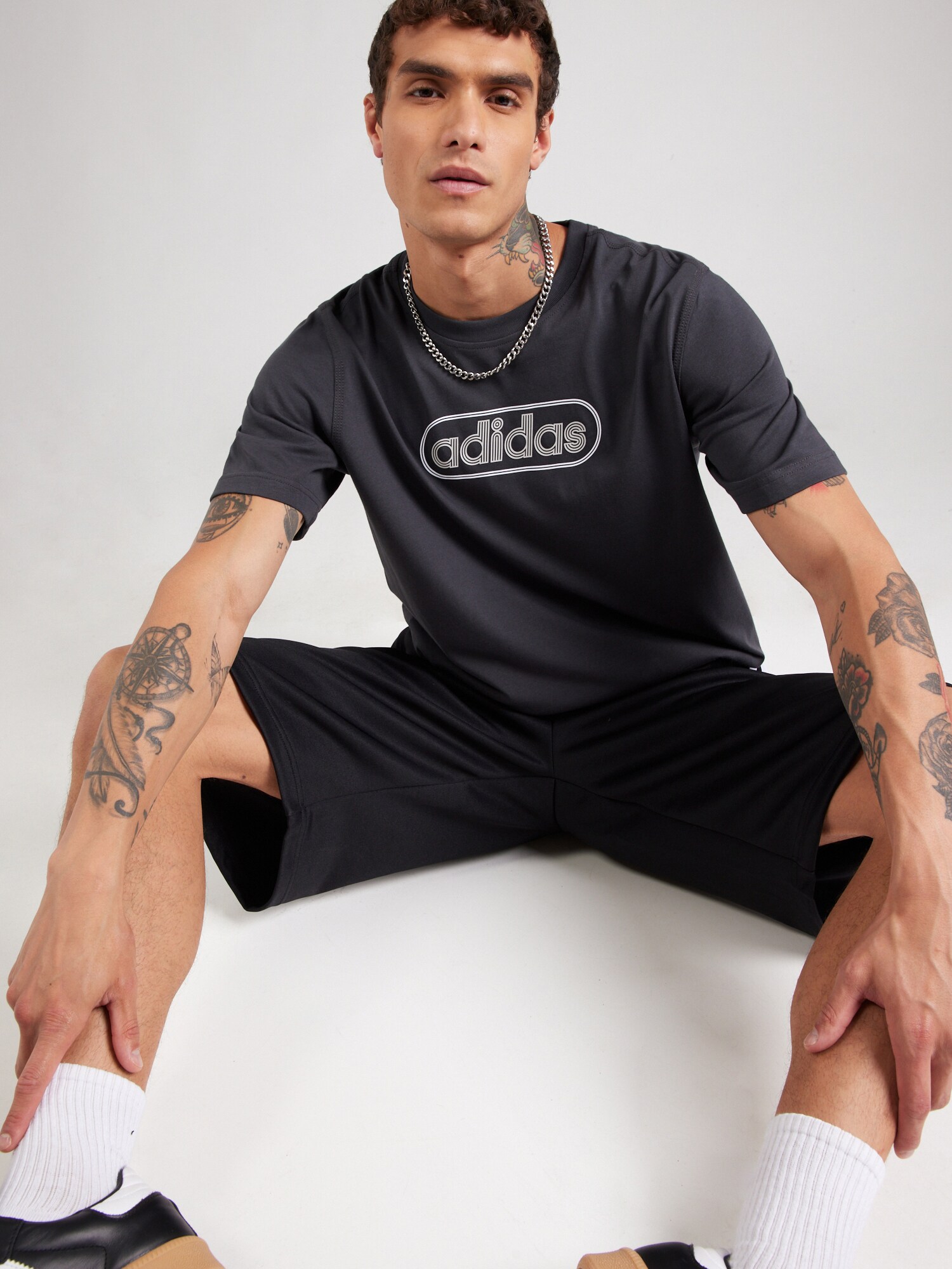 ADIDAS ORIGINALS Póló '80s'  antracit / fehér termék 2. képe