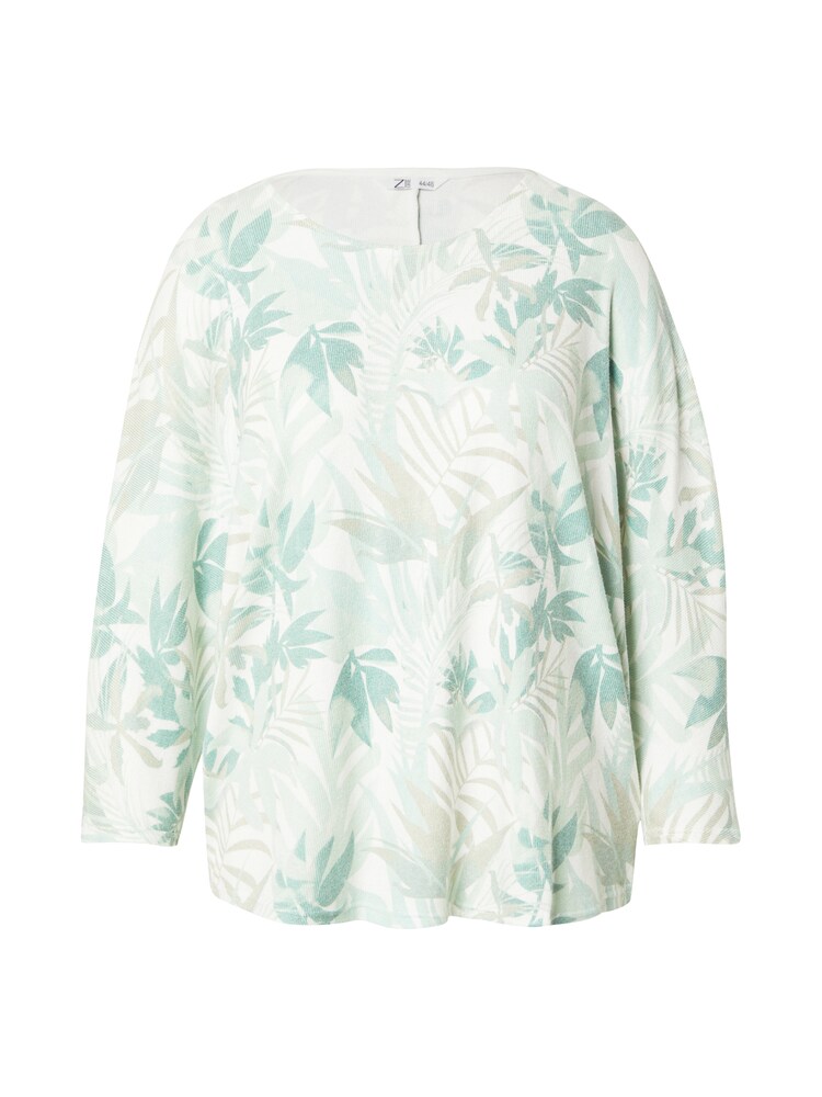 Z-One Shirt 'El44a' Damen Größe XXL/XXXL taupe / jade / hellgrün / offwhite
