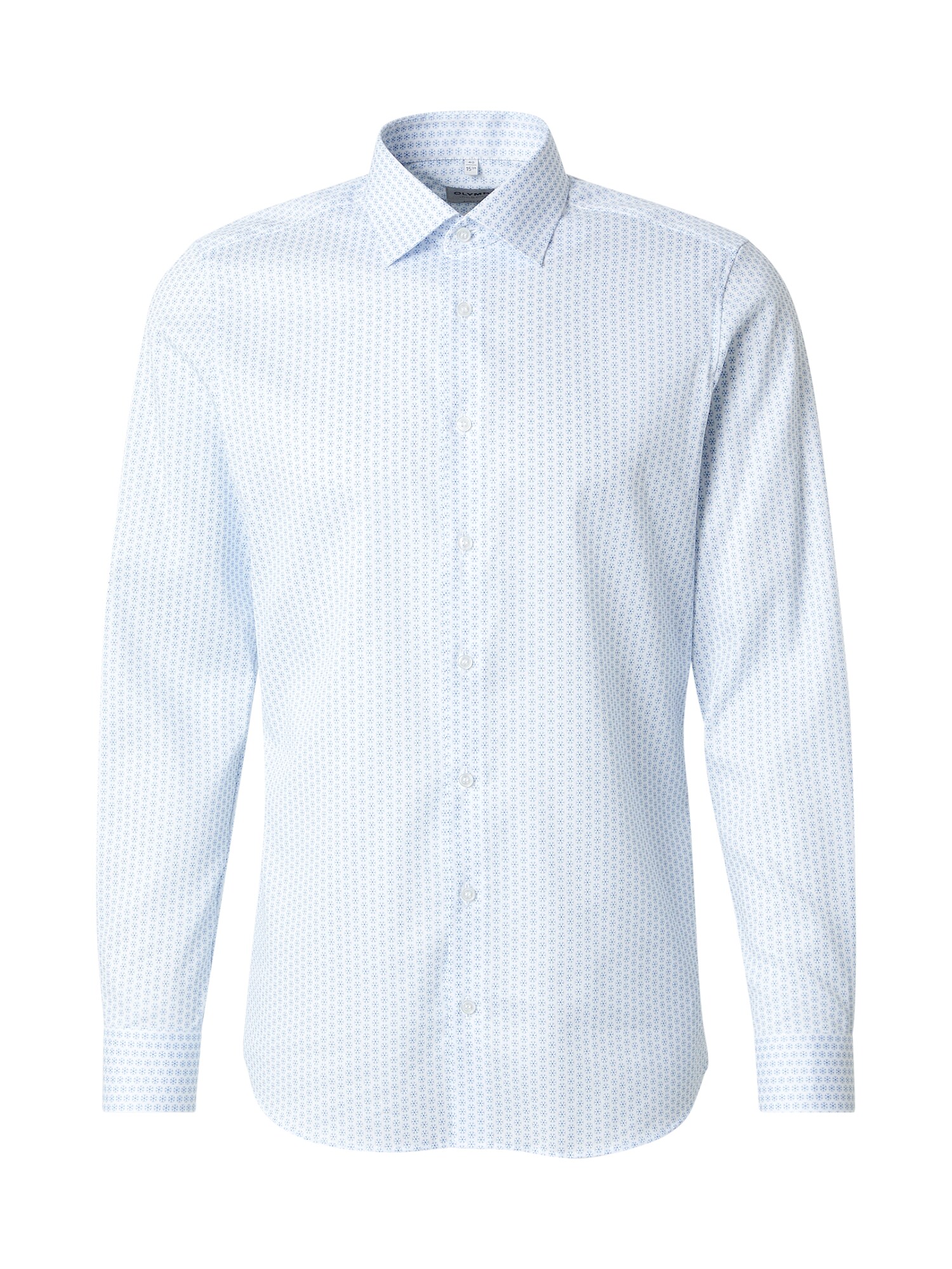 OLYMP Cămașă Level 5  albastru deschis / alb