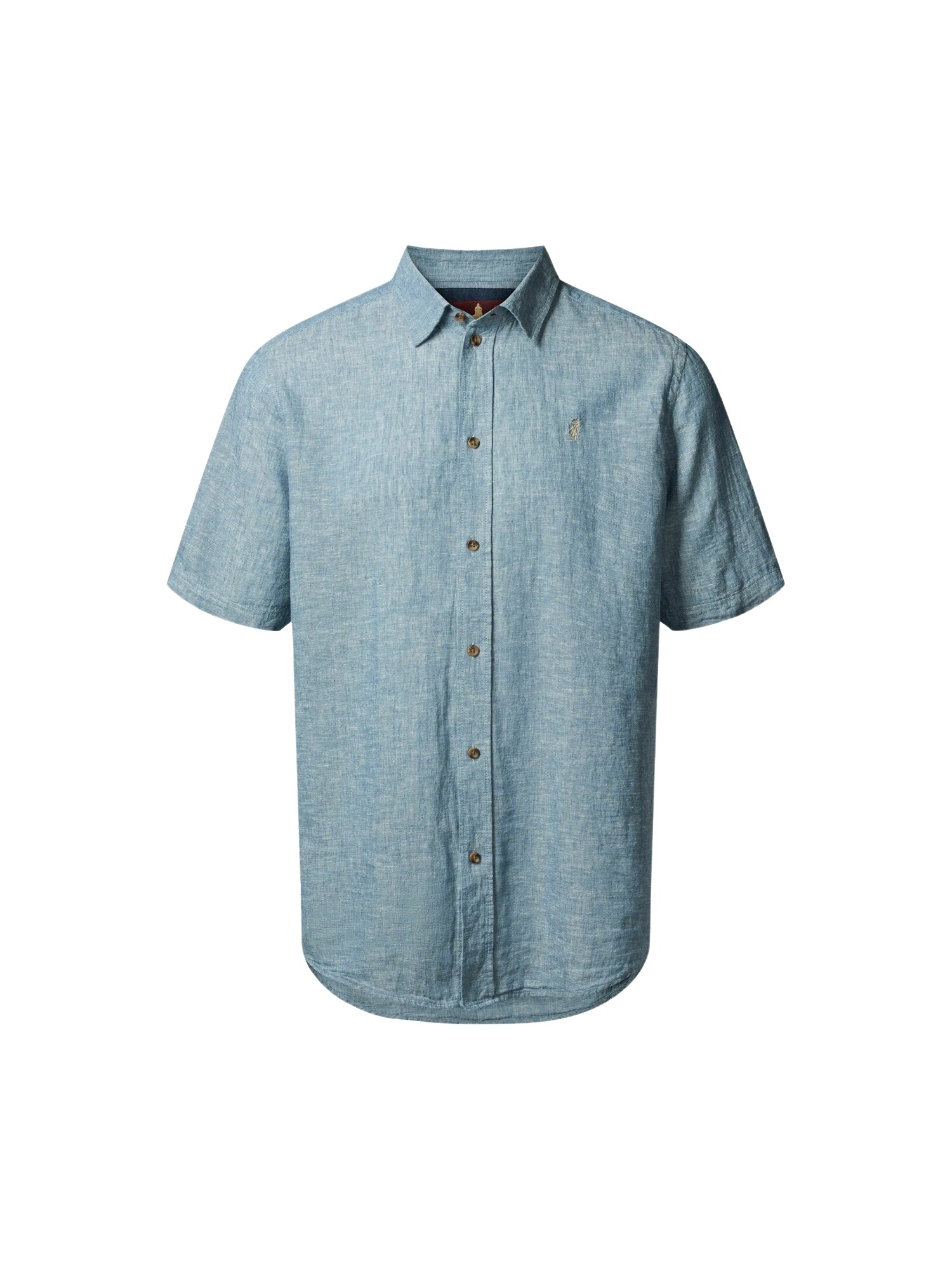 MCS Camisa 'MCNoah' beige claro / azul claro