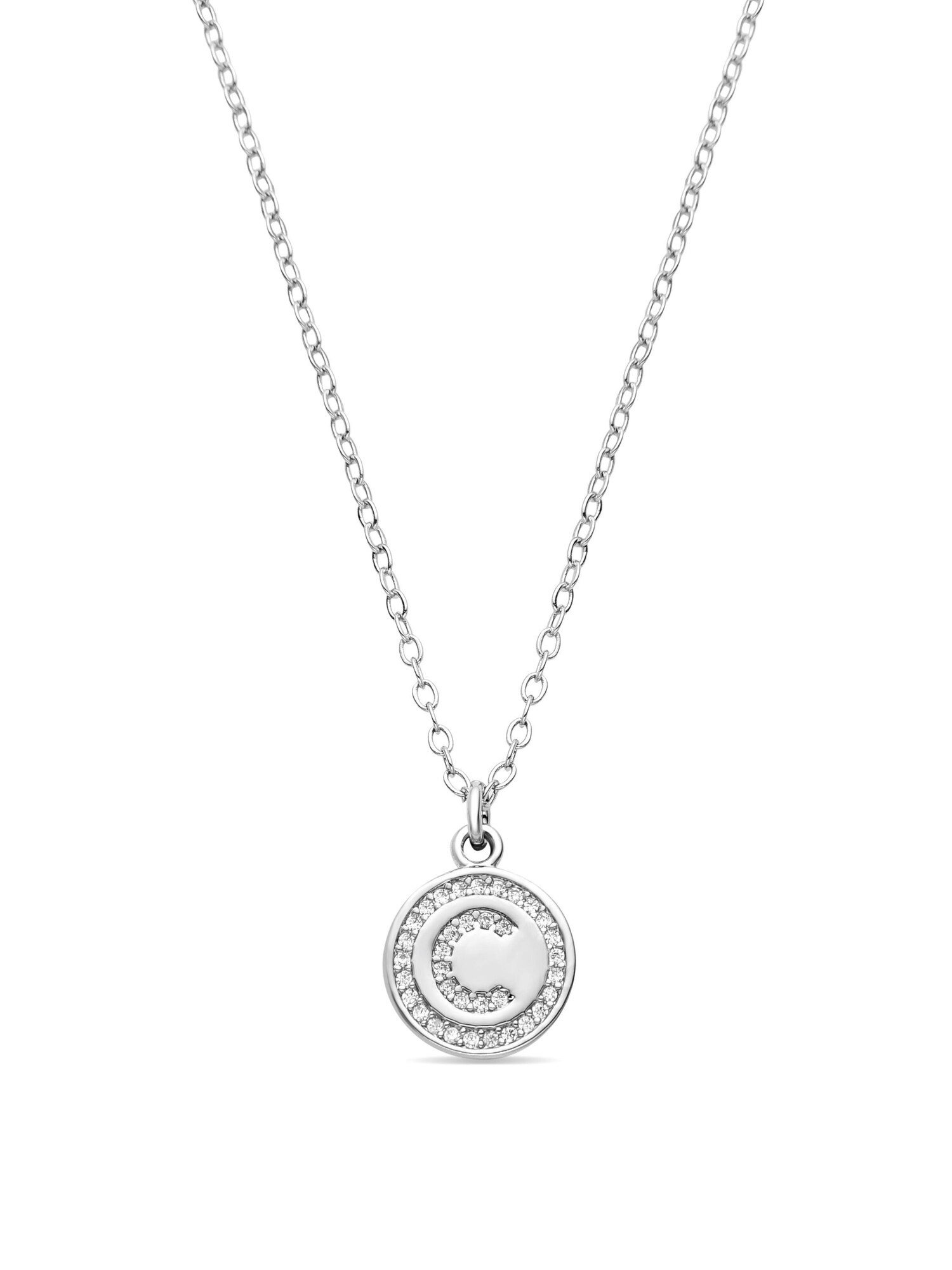 Luxenter Rhodiumpläterat Briljant Zirkonia Halsband Alfabet dam – bild 2