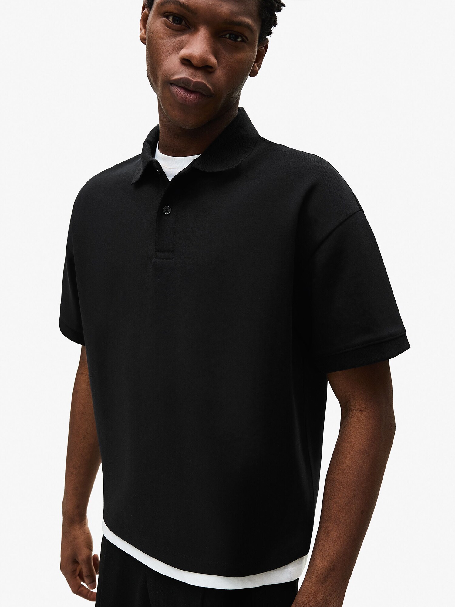 Bershka Tričko 'INTERLOCK'  čierna (obrázok 6)
