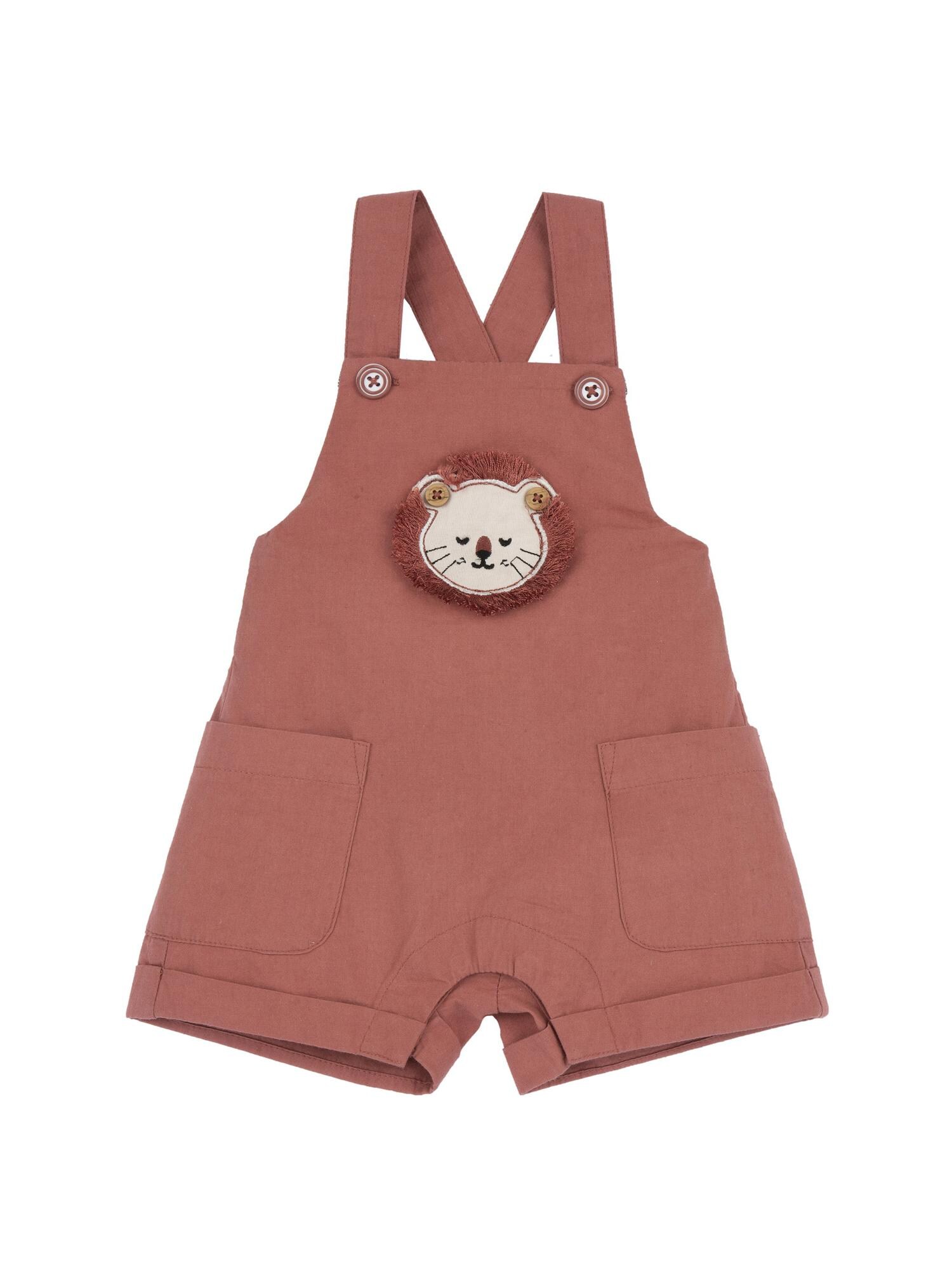 Chicco Salopetă  roșu merlot / negru / alb murdar