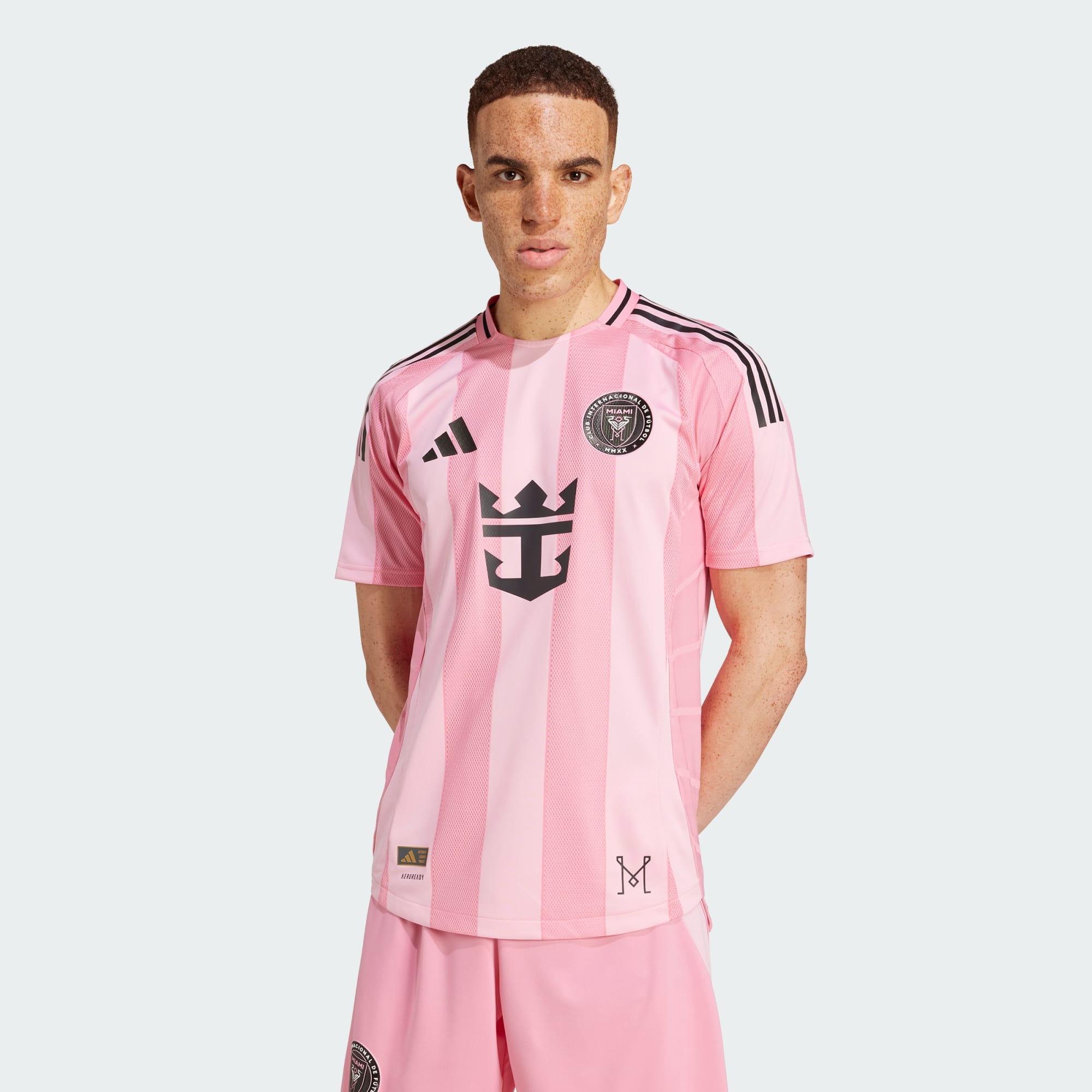 ADIDAS PERFORMANCE Camiseta de fútbol 'Inter Miami CF Messi Home' rosa / rosa claro / negro