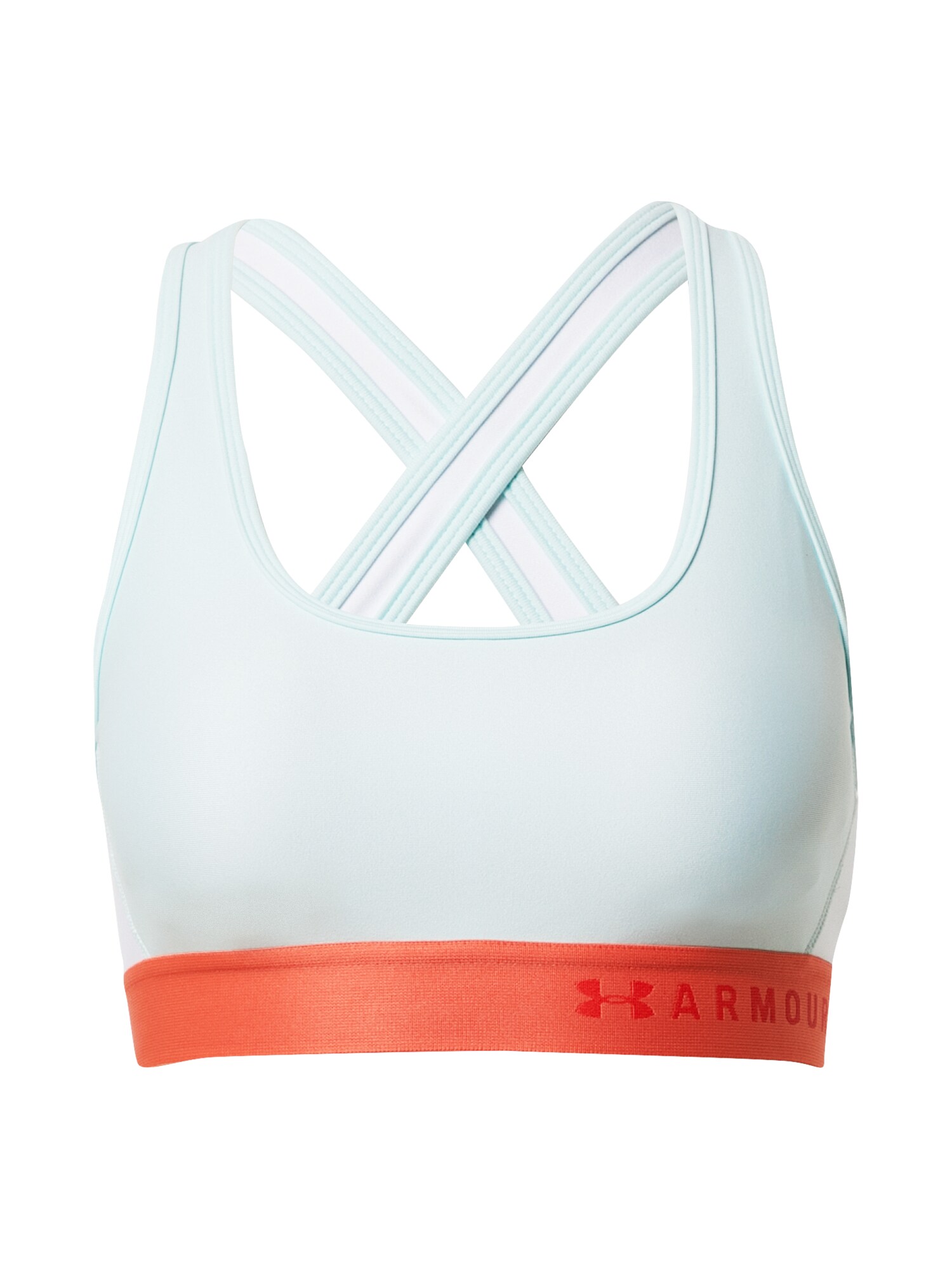 UNDER ARMOUR Sportinė liemenėlė 'Armour'  pastelinė mėlyna / oranžinė