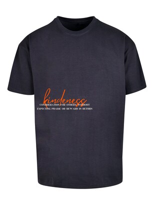 F4NT4STIC Shirt ‘Kindness’ Navy / Bloedrood / Wit