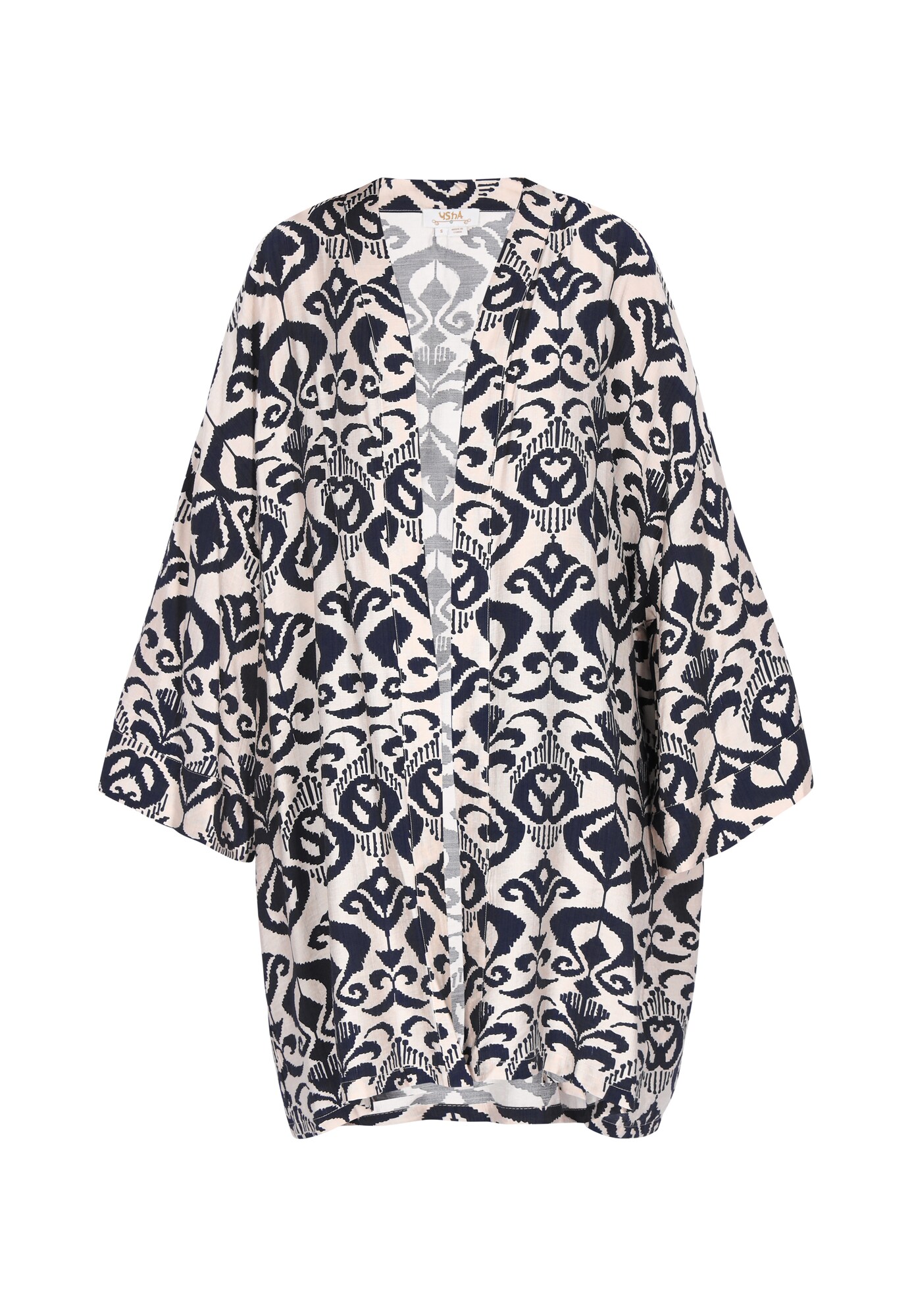 usha FESTIVAL Kimono  navy / blanco lana
