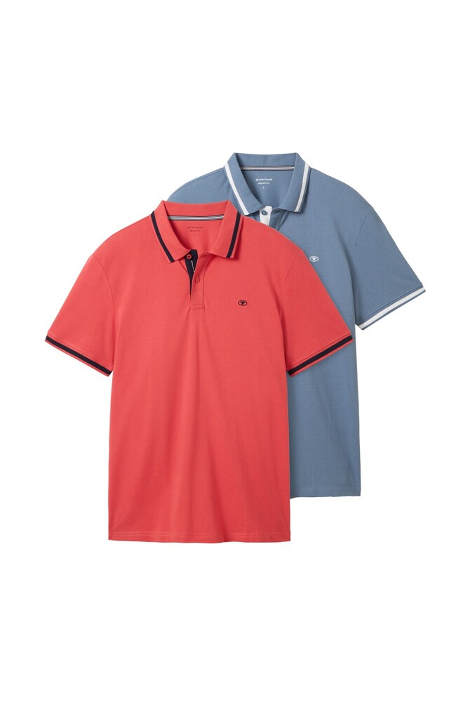 TOM TAILOR Poloshirt Herren Größe XXL marine / opal / melone / weiß