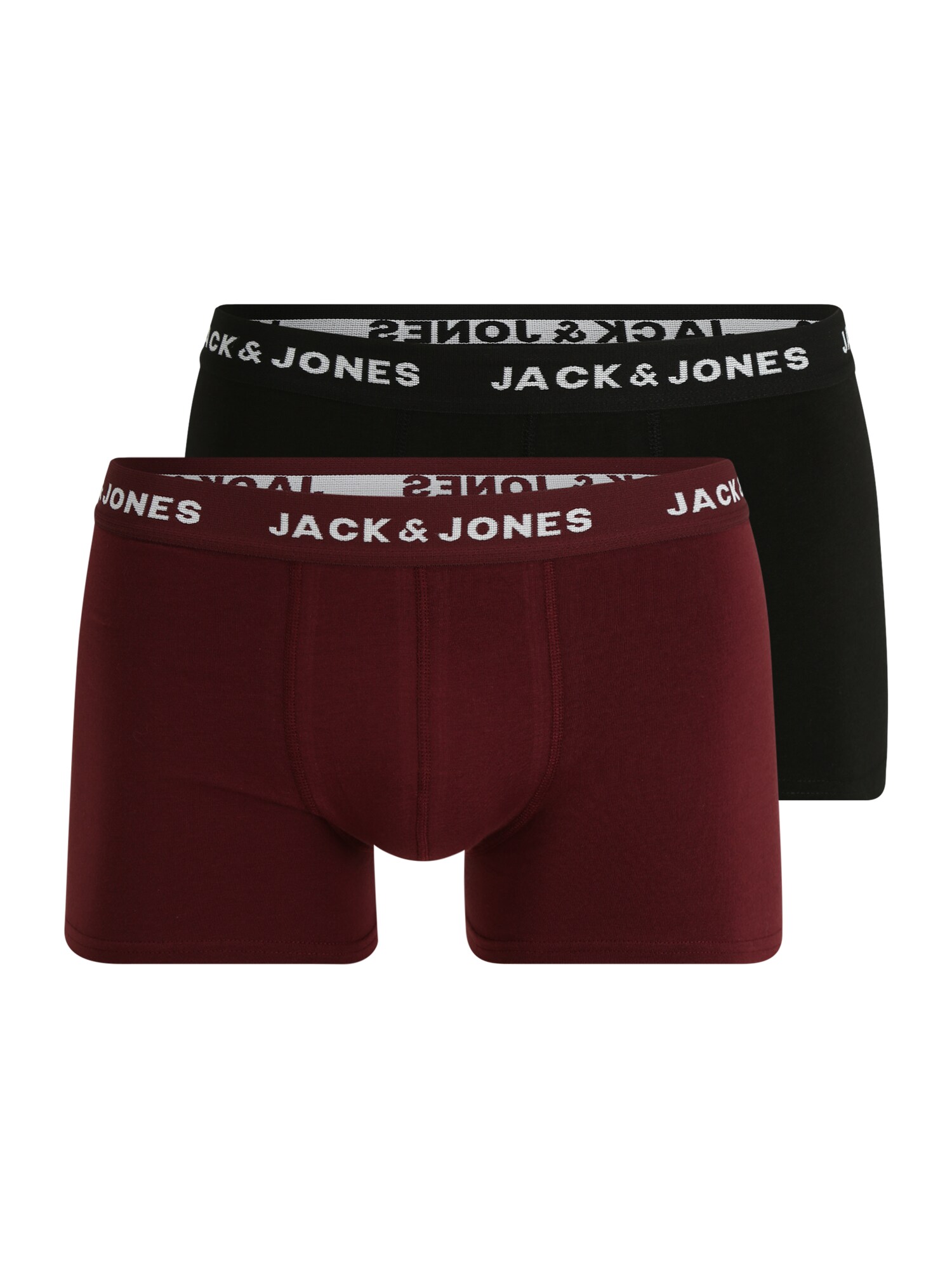 JACK & JONES Boxer trumpikės 'SIMPLY'  vyno raudona spalva / juoda / tamsiai mėlyna