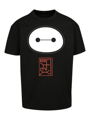 F4NT4STIC Shirt ‘Big Hero 6 Baymax’ Roestbruin / Zwart / Wit