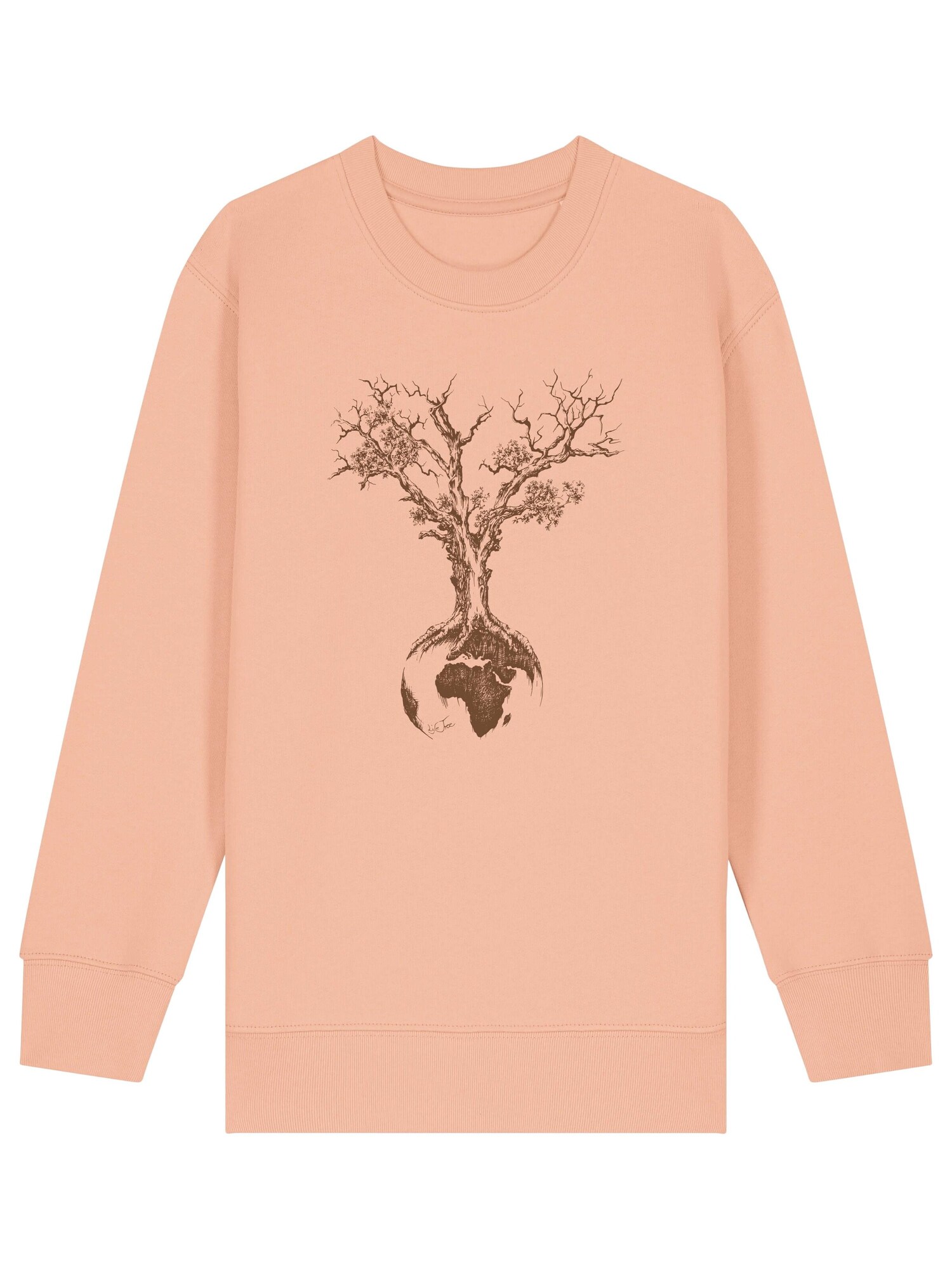 Life-Tree Sweater majica 'Kids Unisex Weltenbaum' breskva