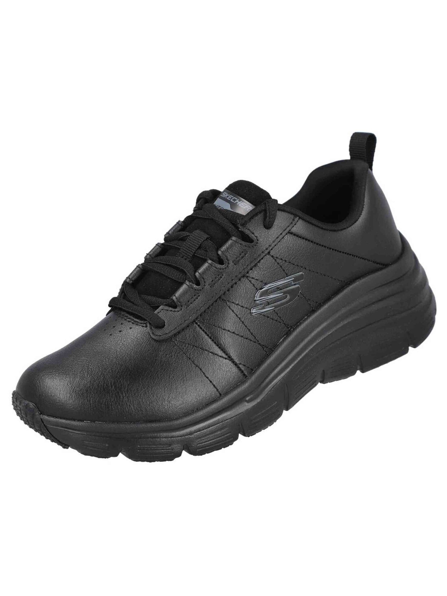 Skechers Zapatillas 070-175033 con Cordones para Mujer Negro