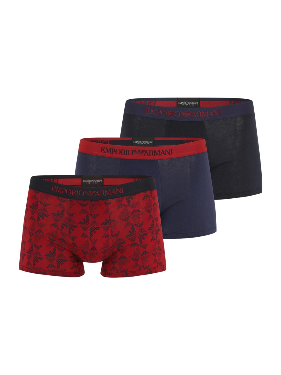 Boxershorts marinblå / cranberry