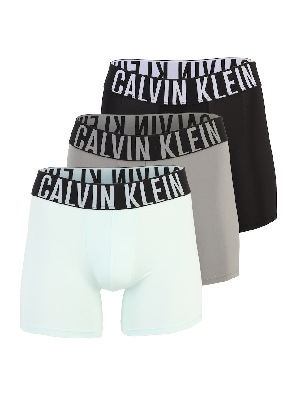 Boxershorts 'Intense Power' mörkgrå / mint / svart