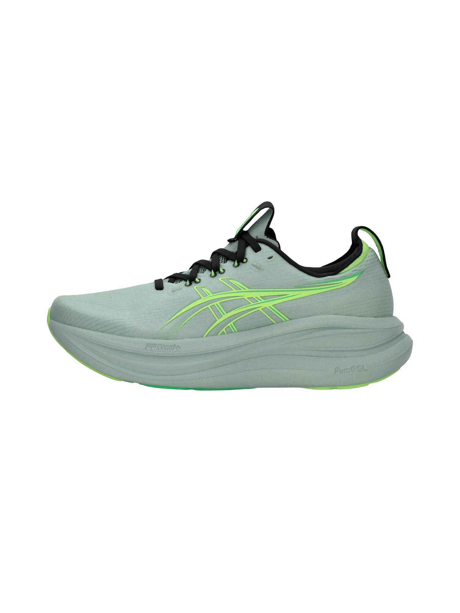 ASICS Tekaški čevelj 'GEL-NIMBUS 28'  meta / neonsko zelena / črna