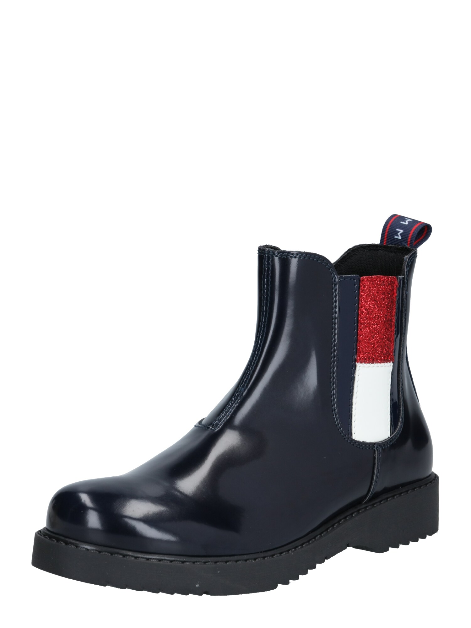 TOMMY HILFIGER Auliniai batai su kulniuku  tamsiai mėlyna / raudona / balta