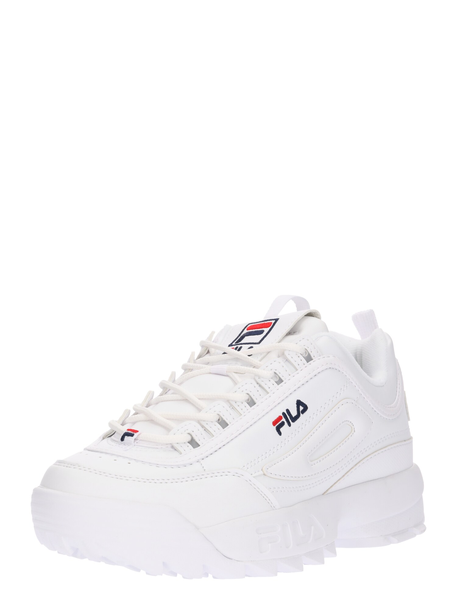 FILA Sportbačiai be auliuko 'Disruptor'  balta / tamsiai mėlyna / raudona