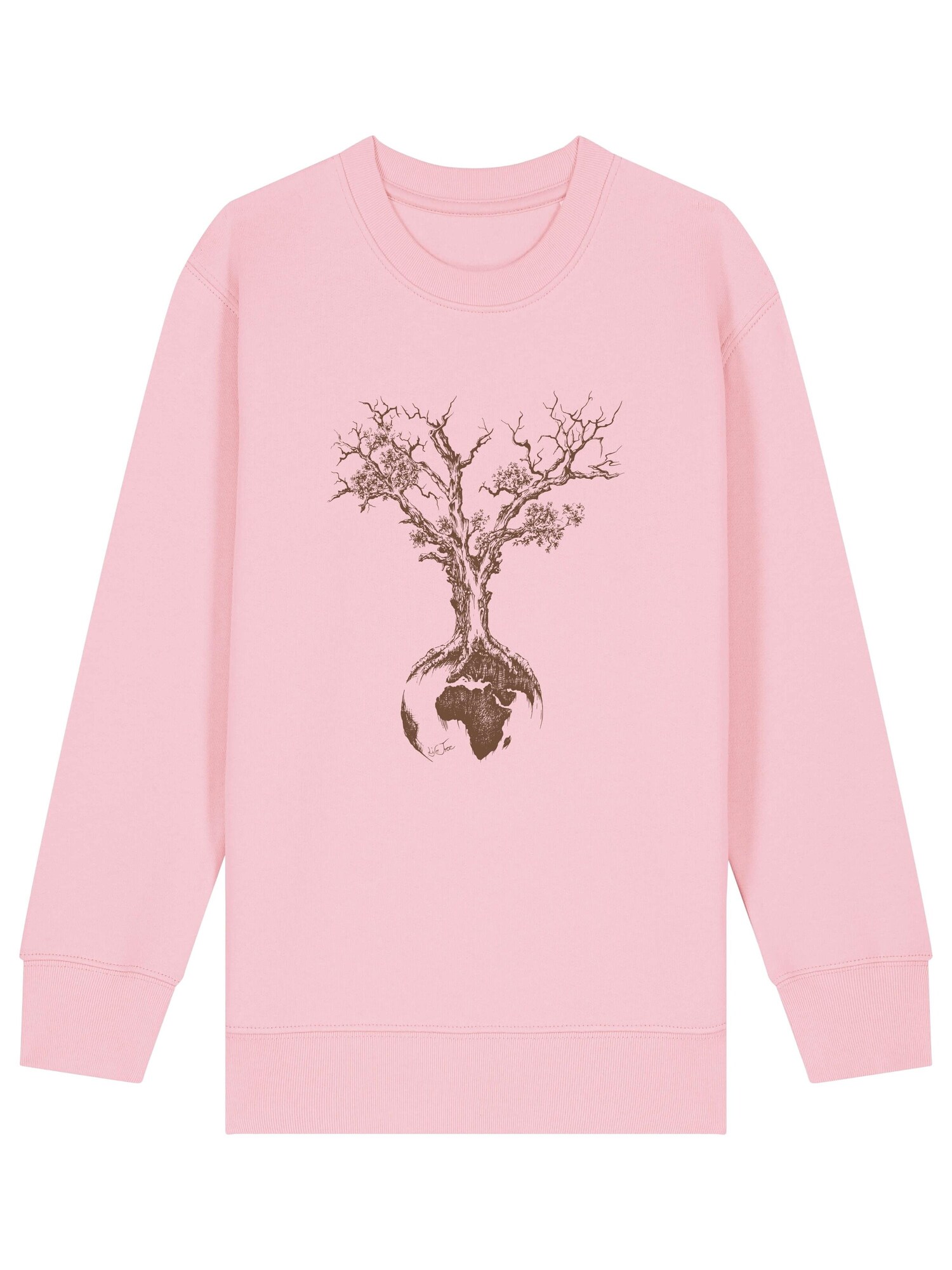 Life-Tree Sweater majica 'Kids Unisex Weltenbaum' svijetloroza