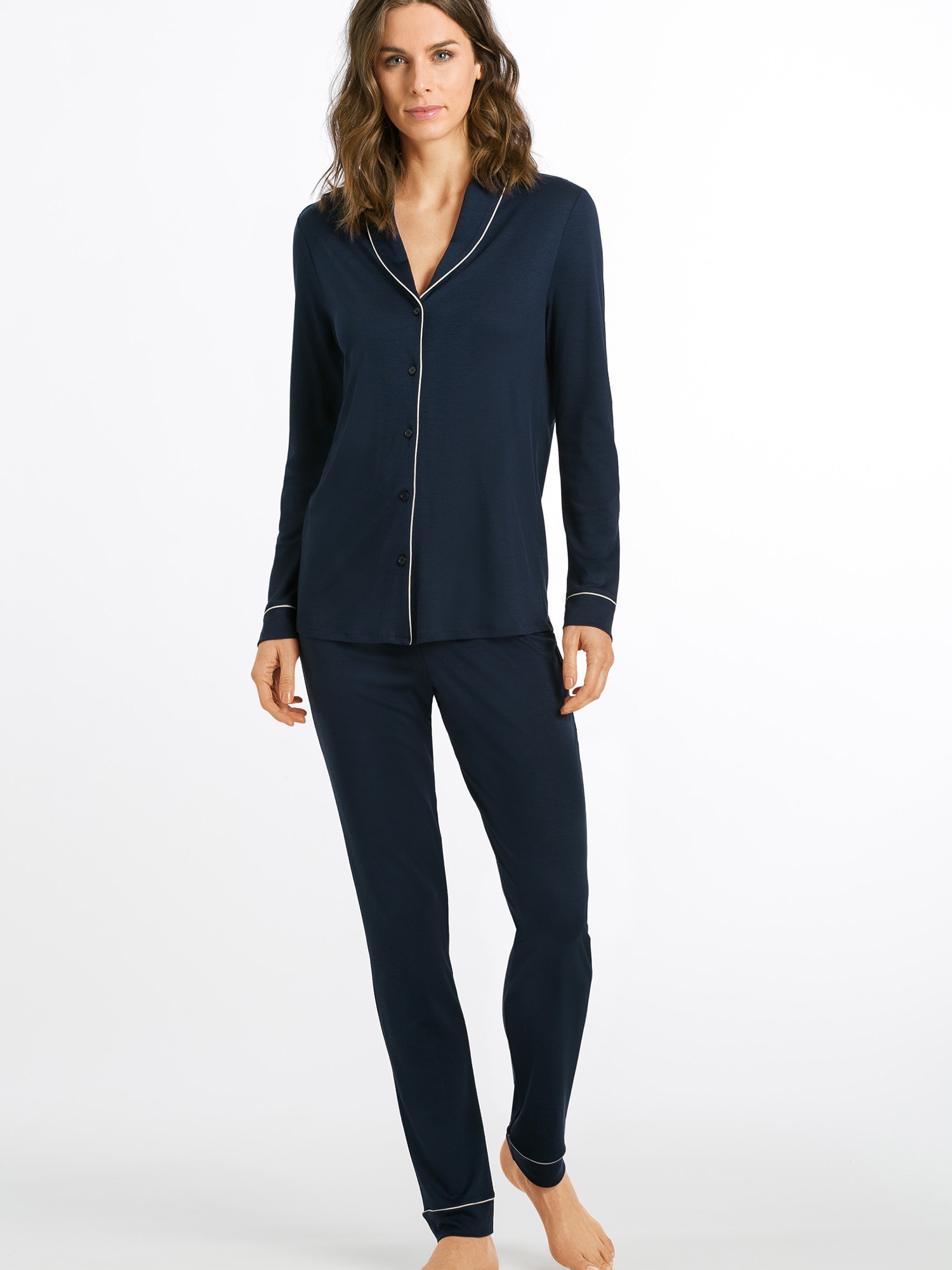 Thumbnail - Hanro Langarm Pyjama Natural Comfort