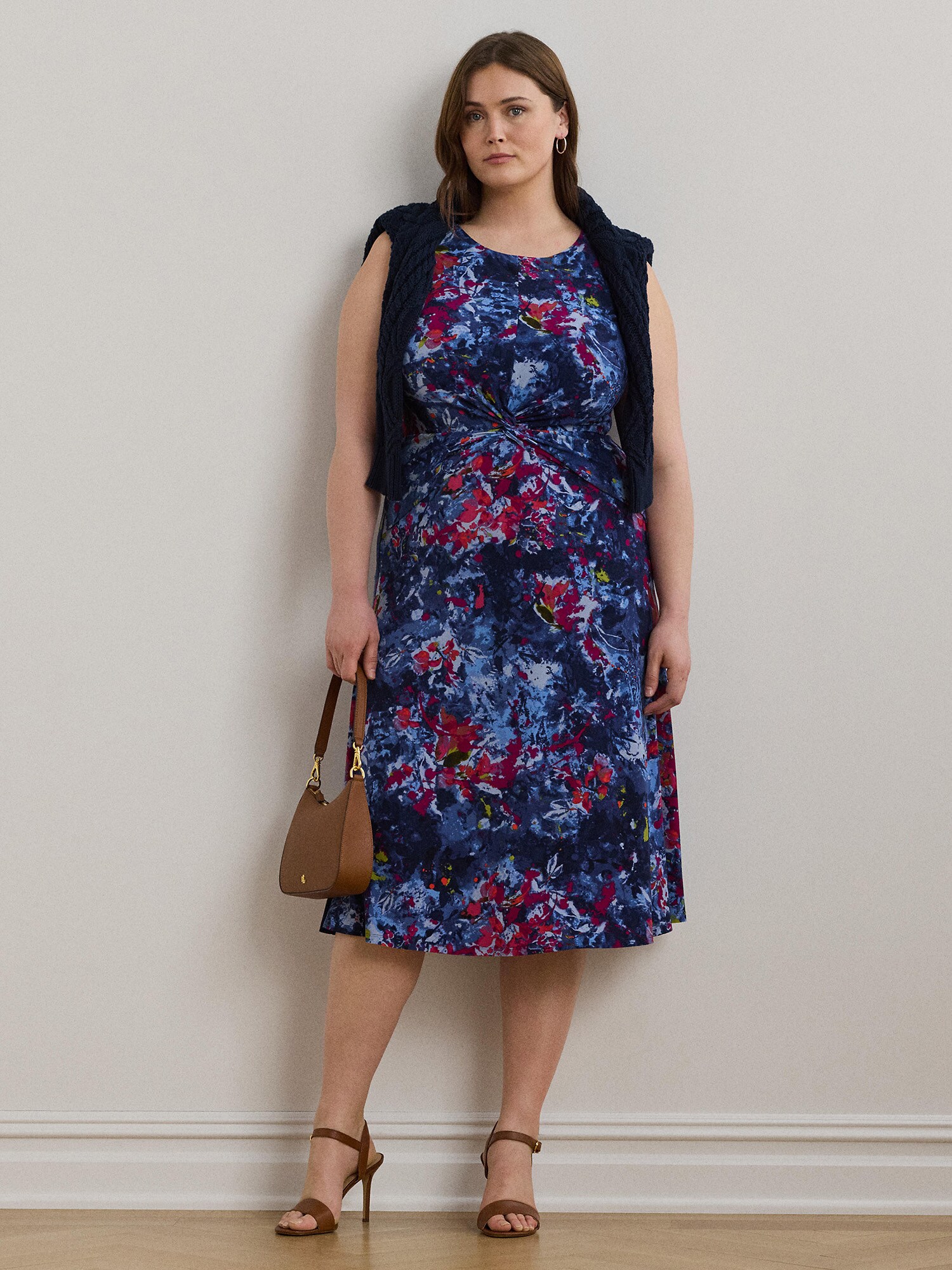 Lauren Ralph Lauren Plus Ruha 'TESSANNE'  tengerészkék / világoskék / mustár / bogyó termék 2. képe