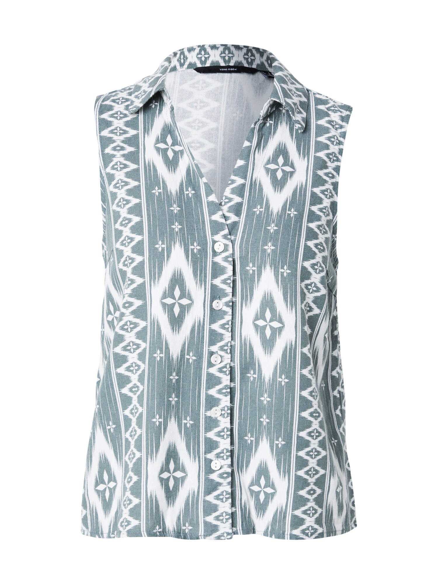 VERO MODA Bluză 'VMMYMILO'  verde pastel / alb