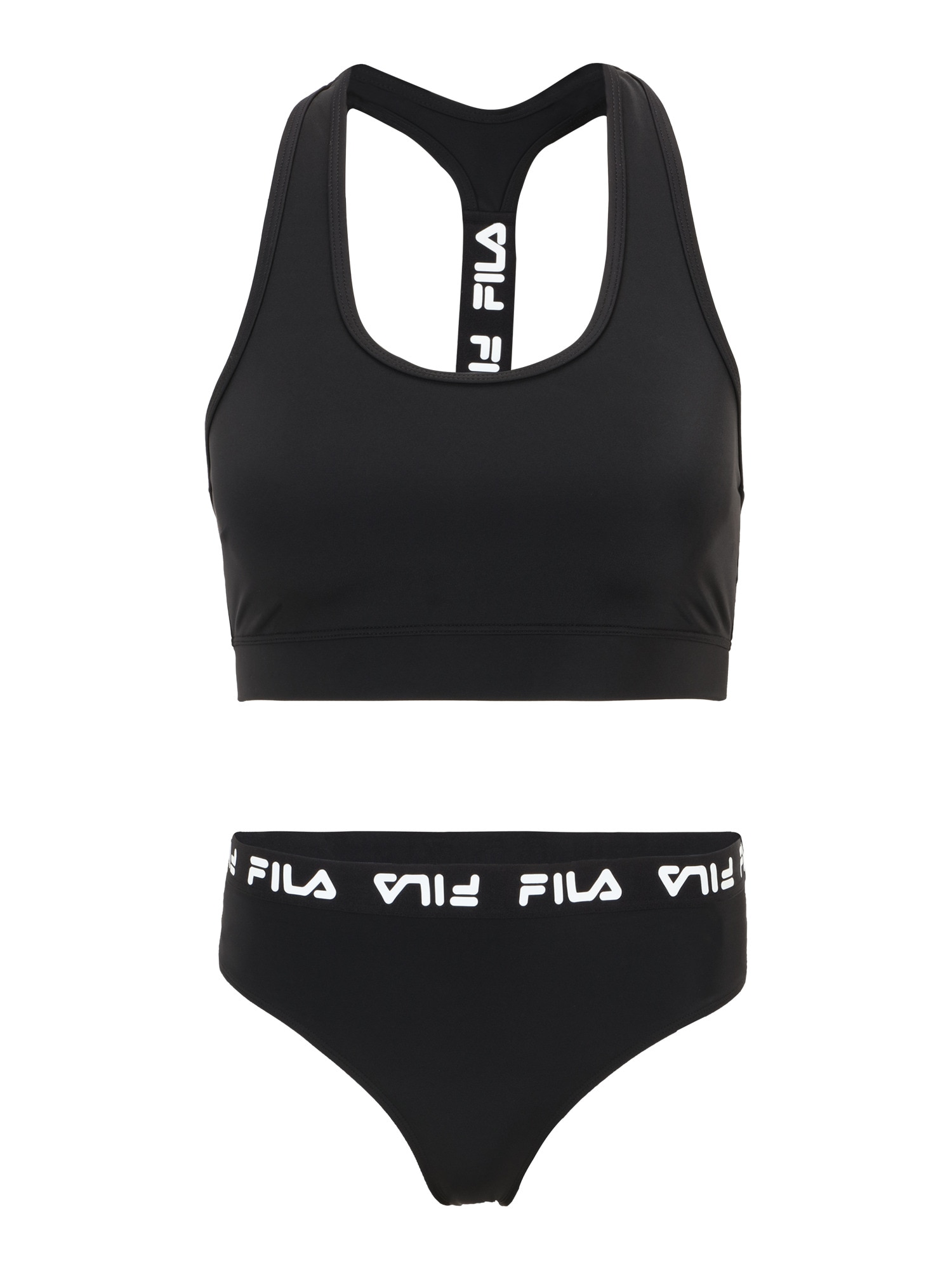 FILA Costum de baie două piese SORANO   negru / alb