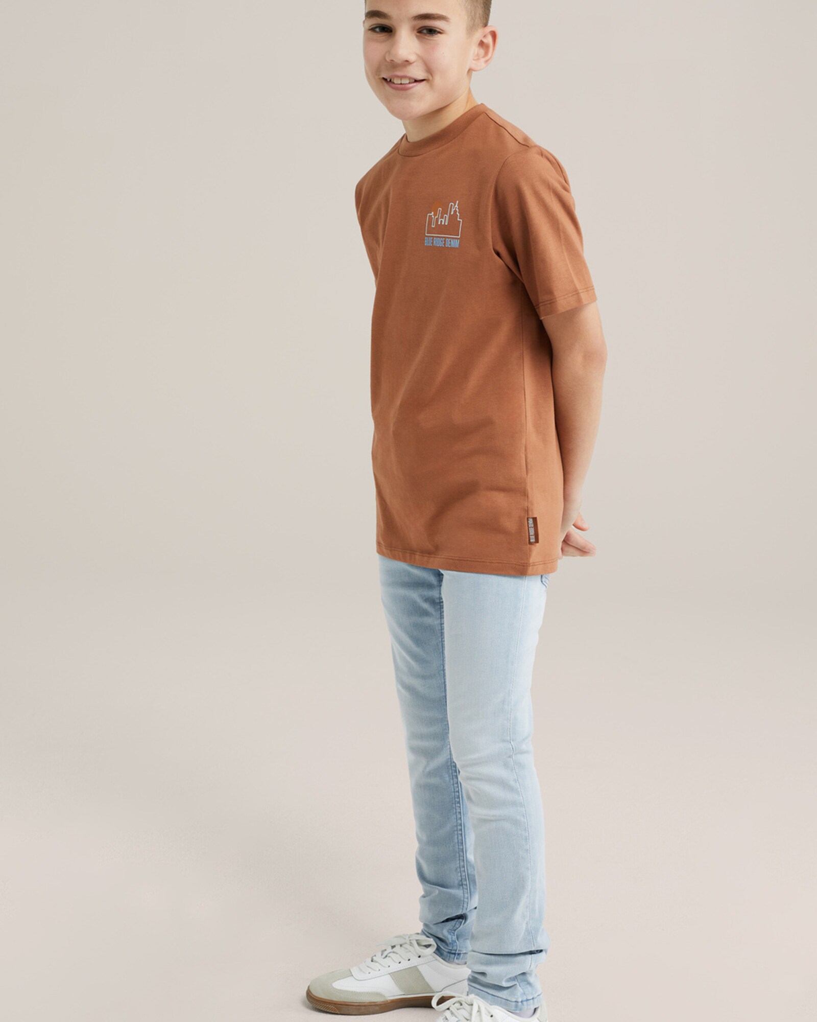 WE Fashion Póló  opál / pasztellkék / karamell termék 2. képe