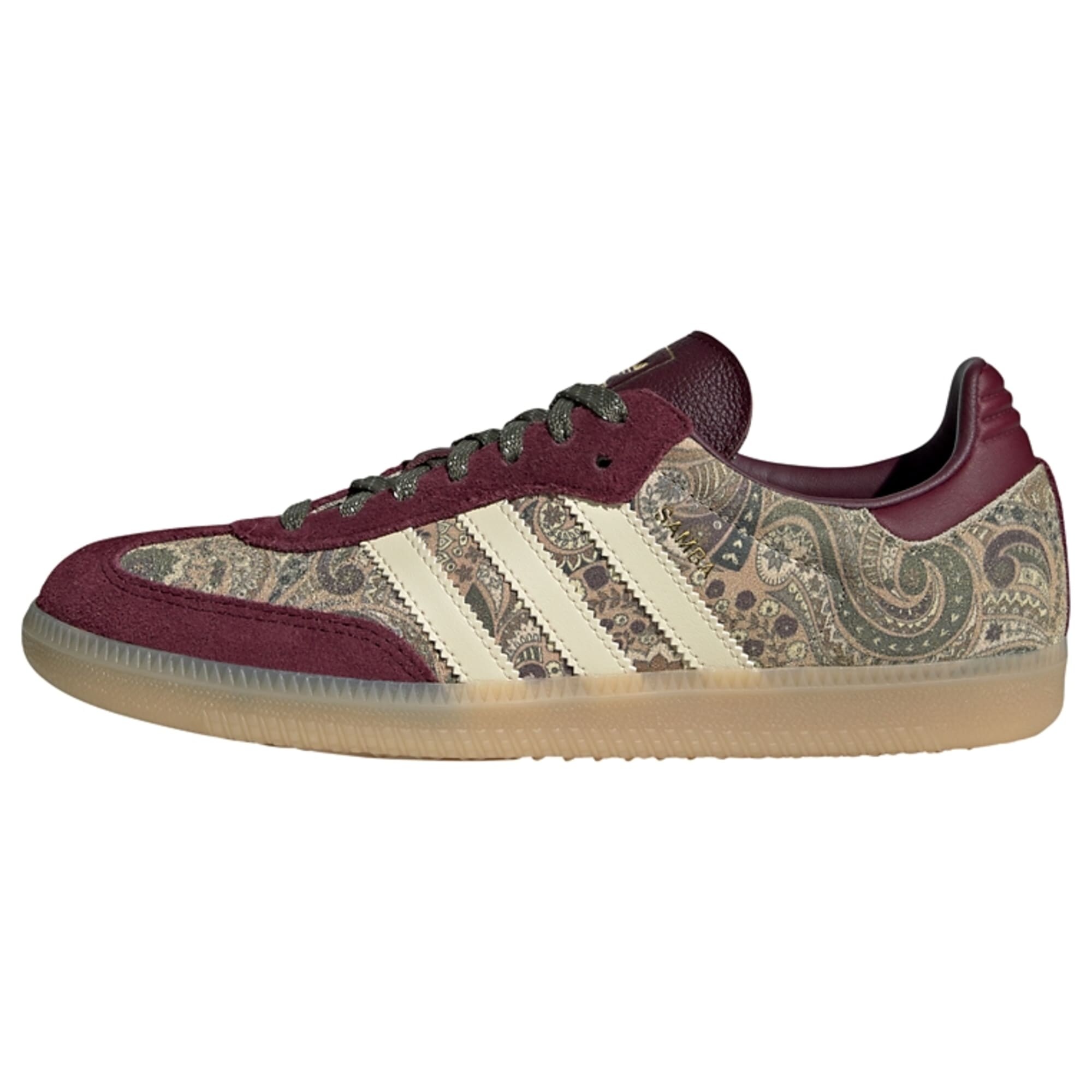 ADIDAS ORIGINALS Sneaker low 'Samba OG X Liberty London'  ecru / kaki / oliv / roșu burgundy