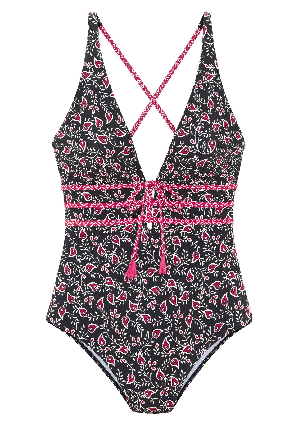 Baddräkt magenta / svart